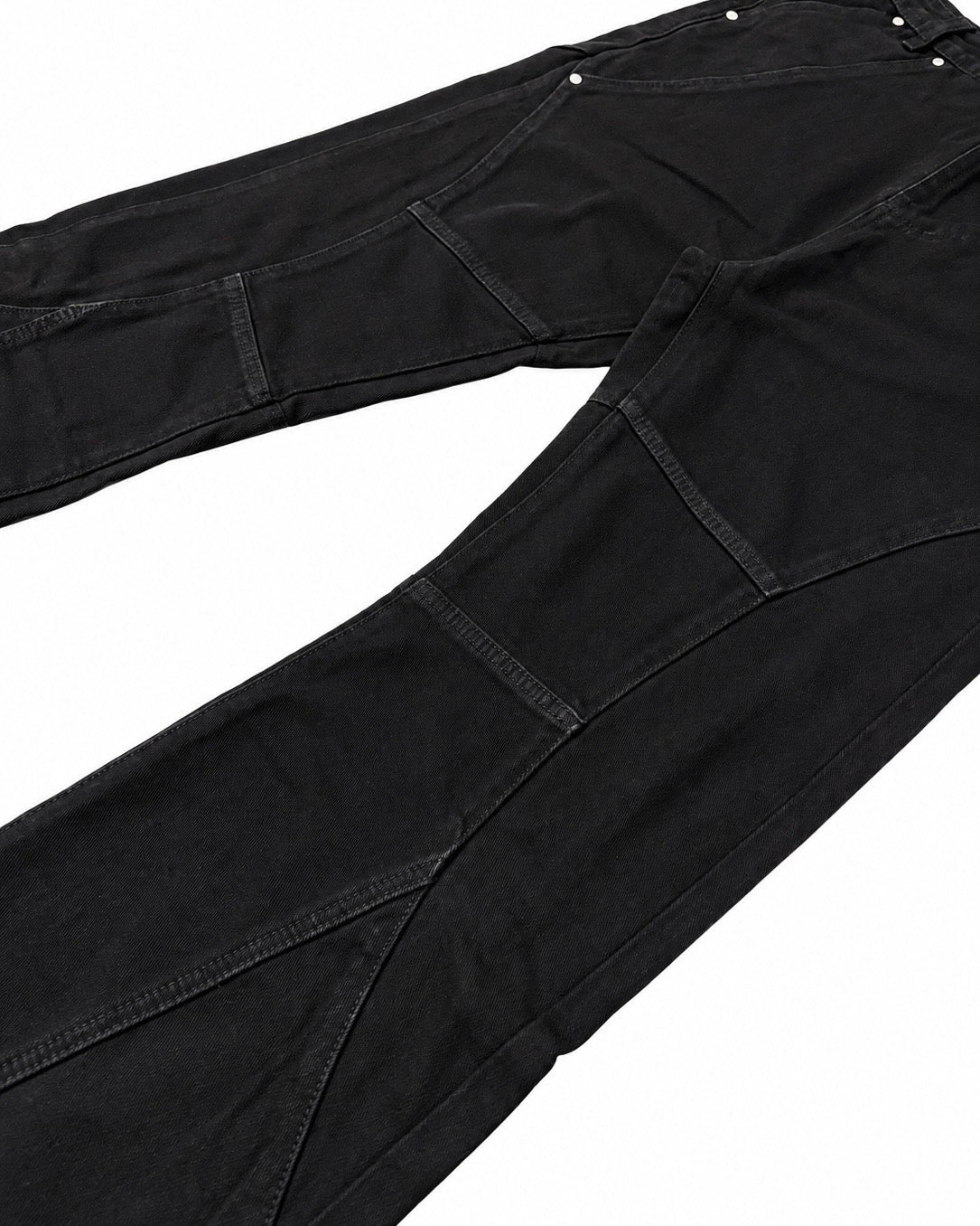 受注制【Never mind the XU】CUTOUT ZIPPER BOOTCUT DENIM (2color)