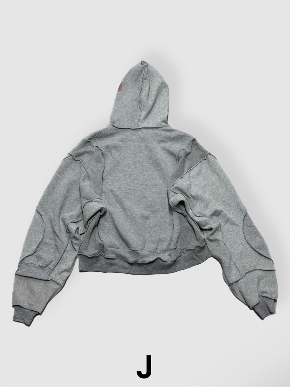 【Re +】double zip cutting switch hoodie (gray)