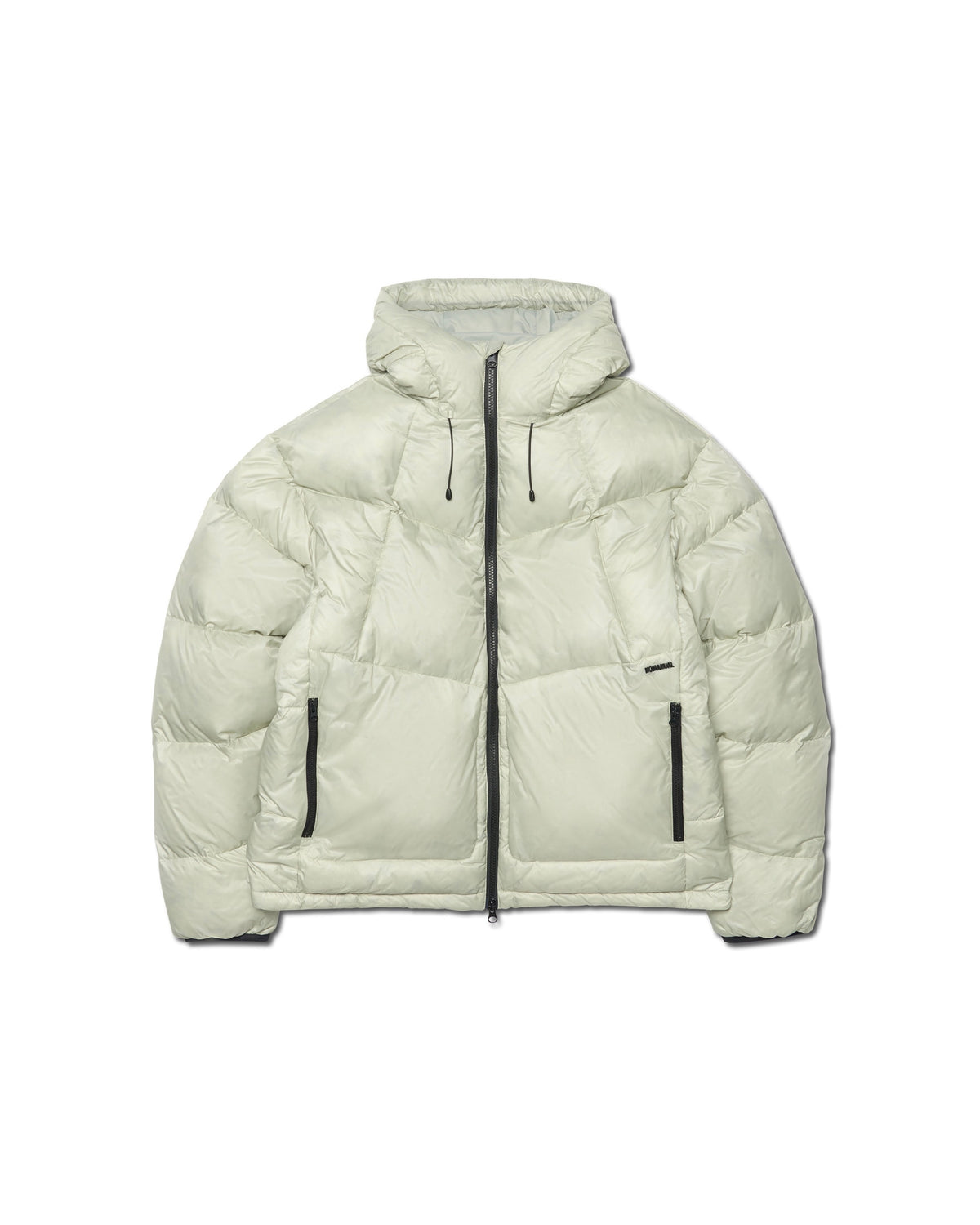 【NOMANUAL】SLANT CROP HOODED DUCK DOWN
