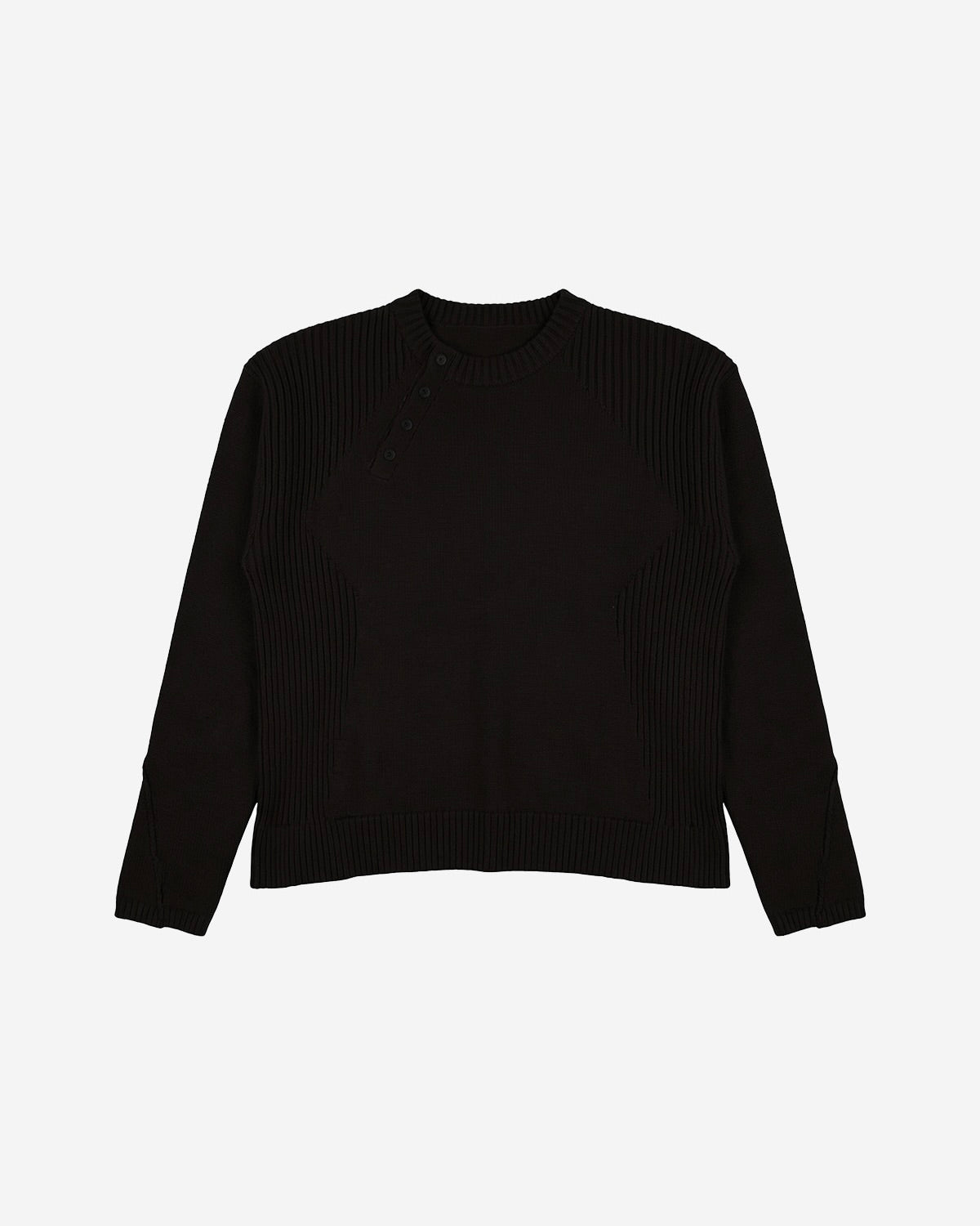 【BLR BLUER】Faded Vintage Henley Knit Sweater