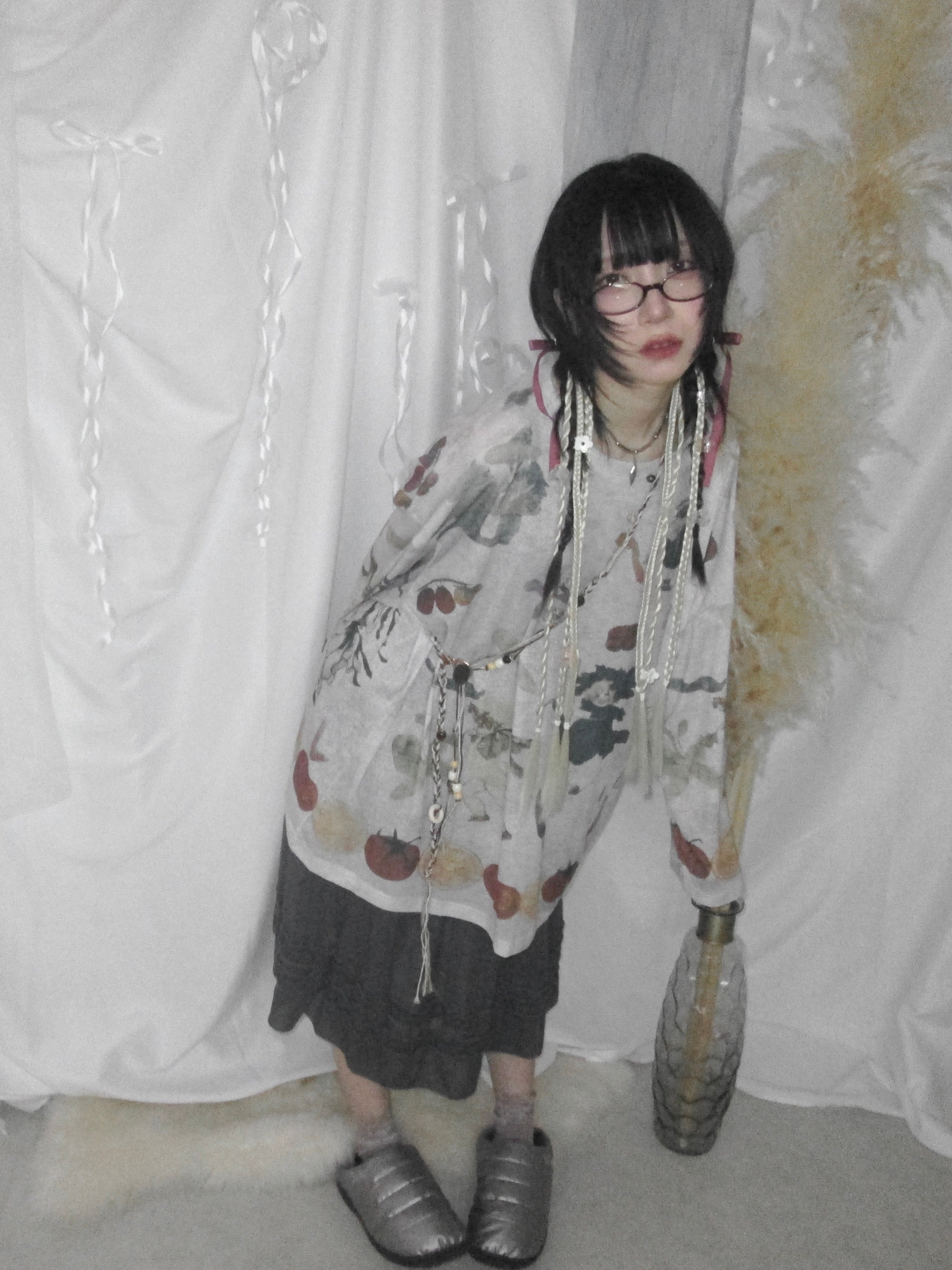 5/29 20:00発売 国際配送【Nerd out XU】fey see-through long sleeve