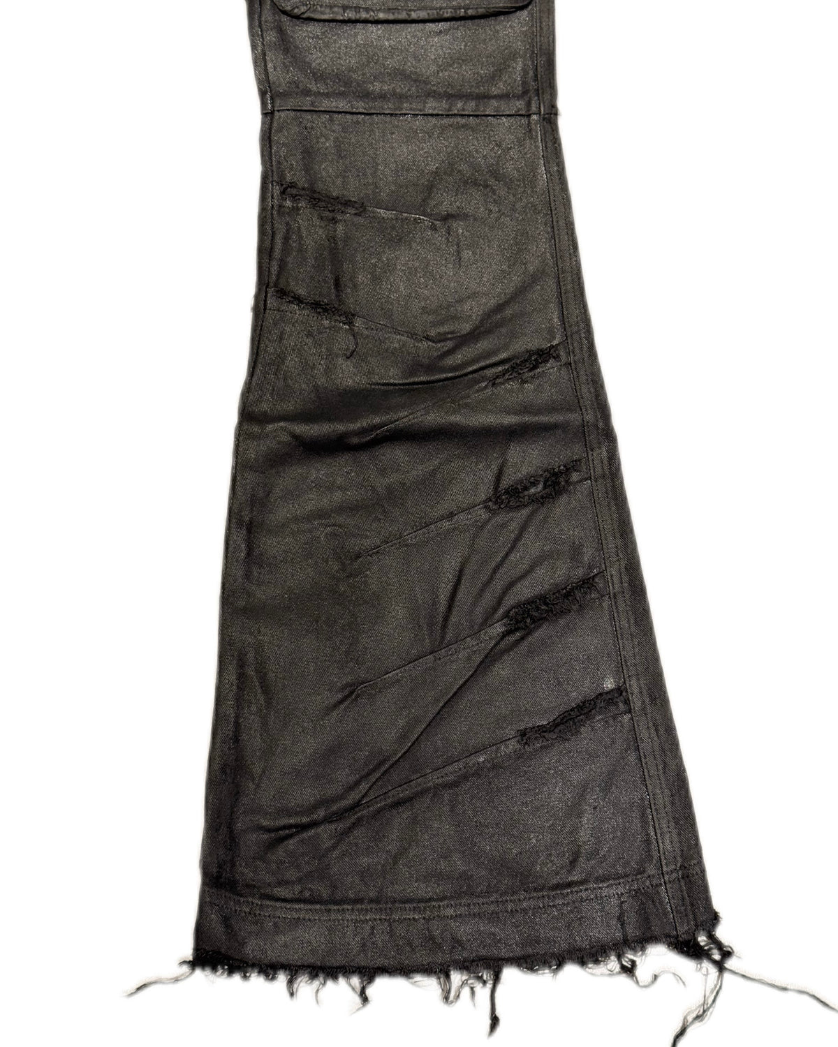 国際配送【Never mind the XU】DISTORTED LAYERED FLARE PANTS