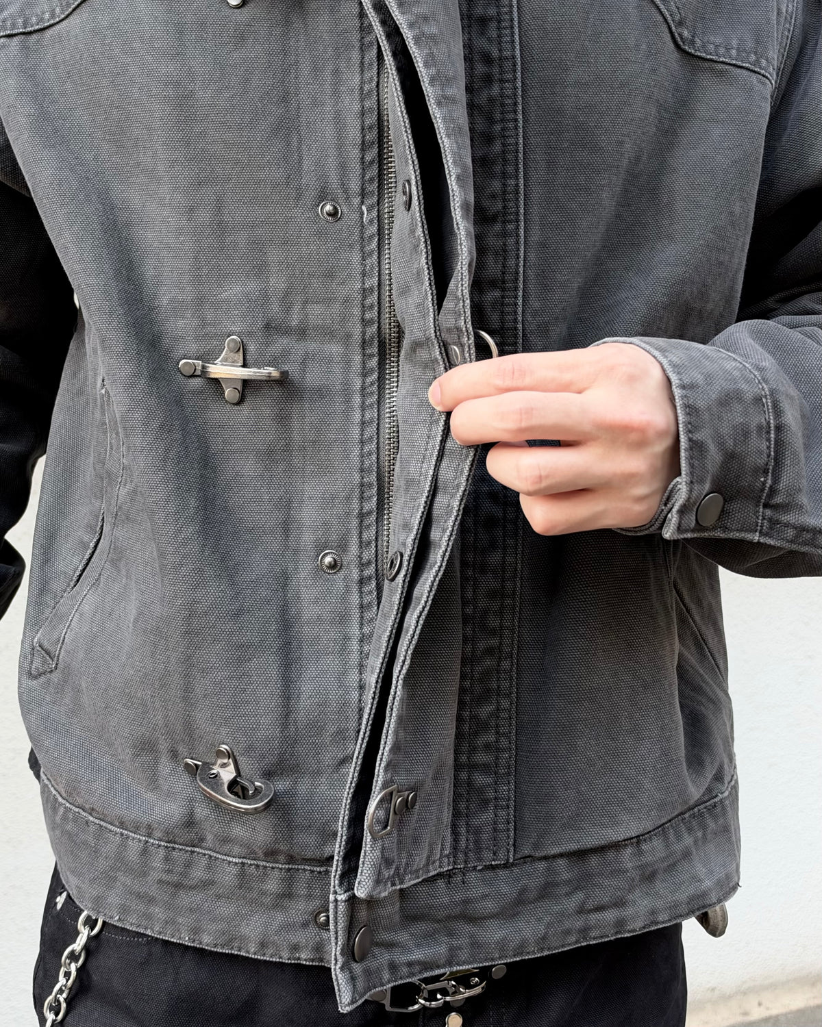 大阪店WEB限定受注制【Chikashitsu +】design hook cropped jacket (3color)