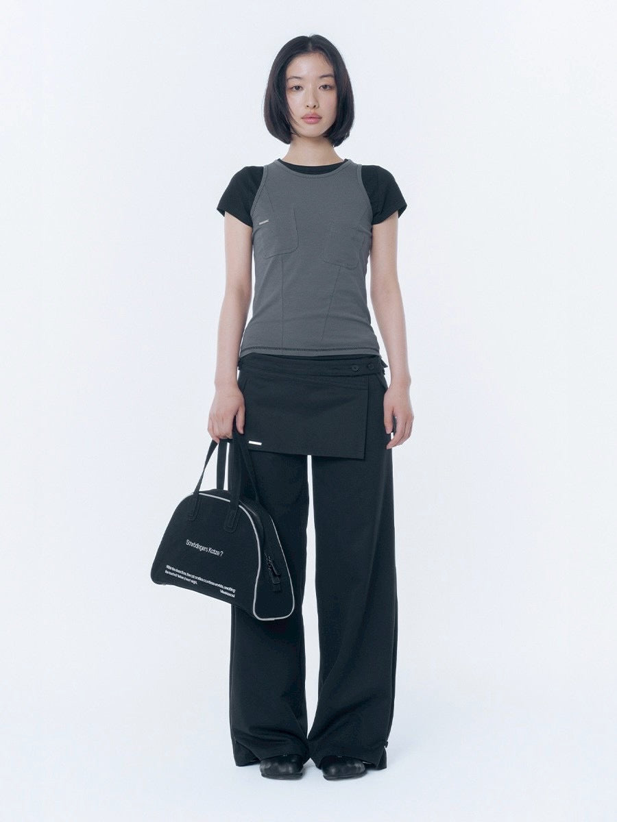 【Miseki seoul】Pocket pointed sleeveless