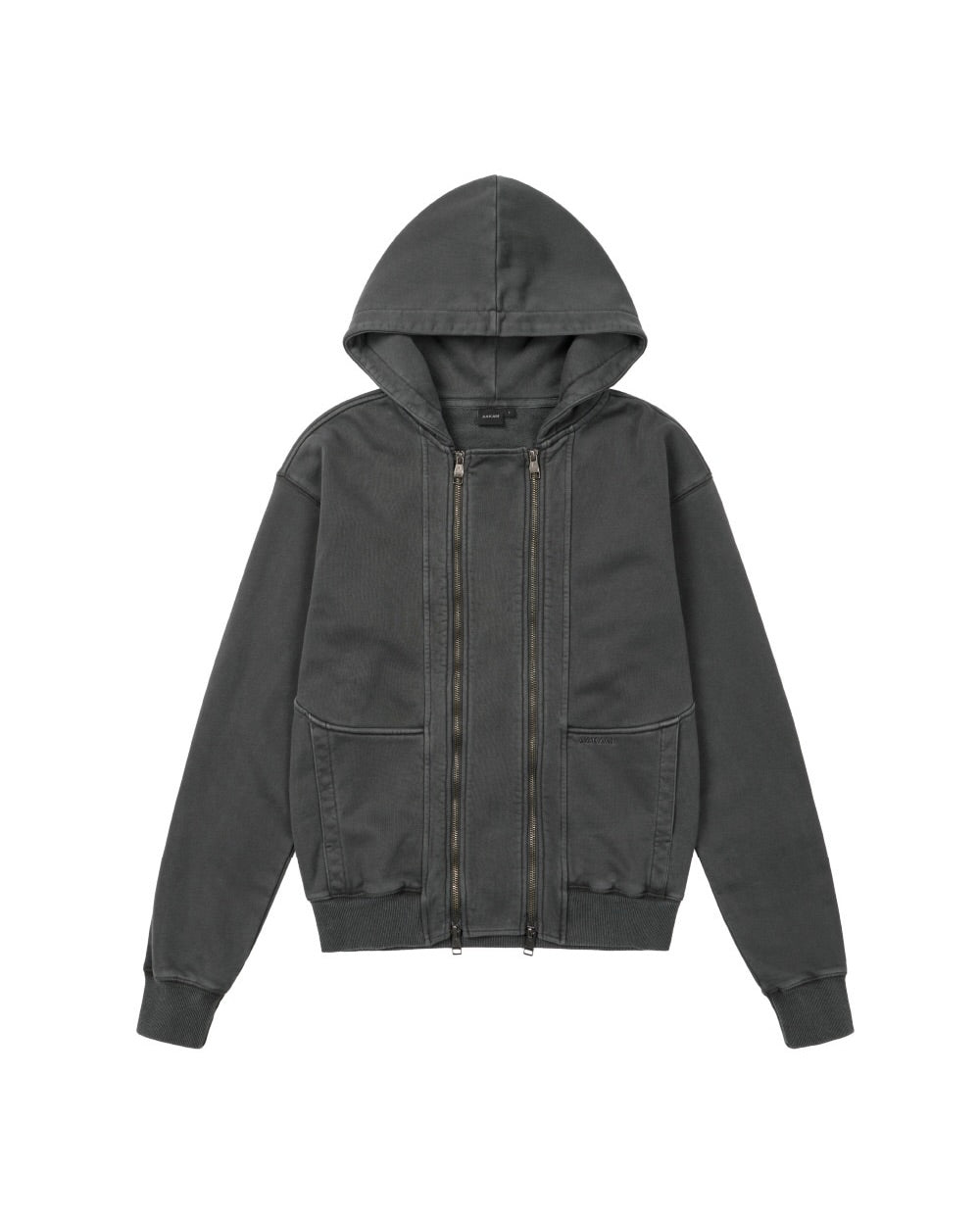 【AAKAM】Double Zippered Zip-Up Hoodie