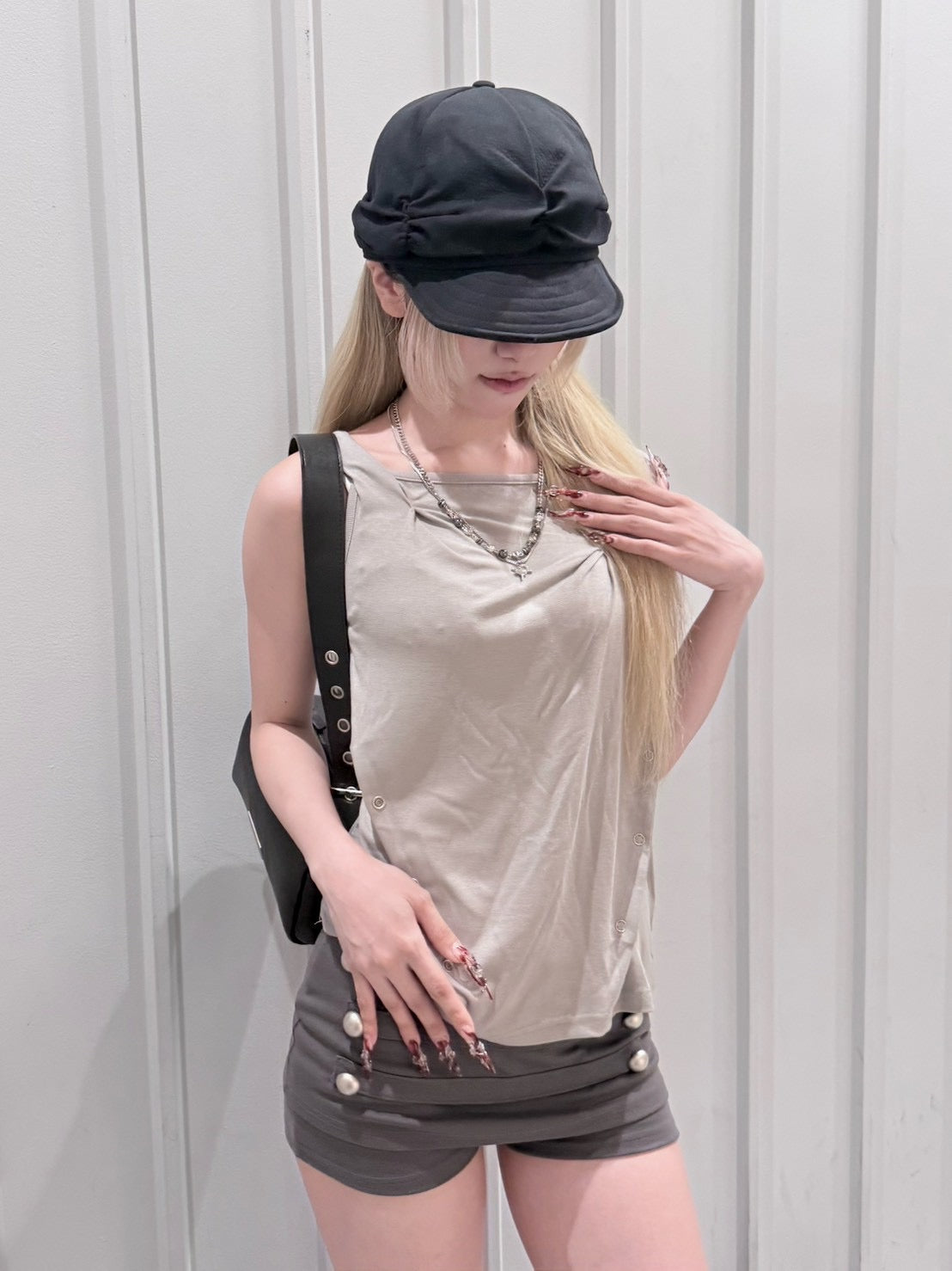 7/10 20:00発売 受注制【nmtc+】Button Shirring Skort (3color)