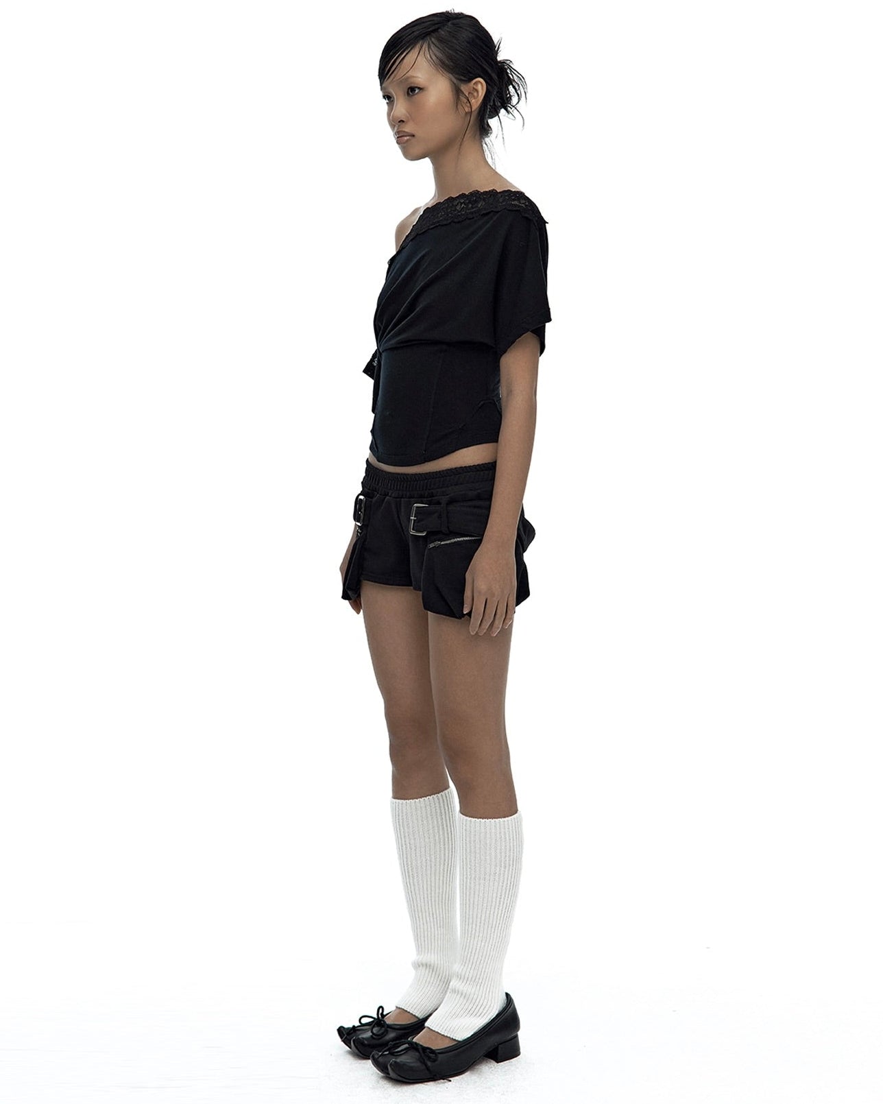 【Kashiko】Belted Pocket Shorts