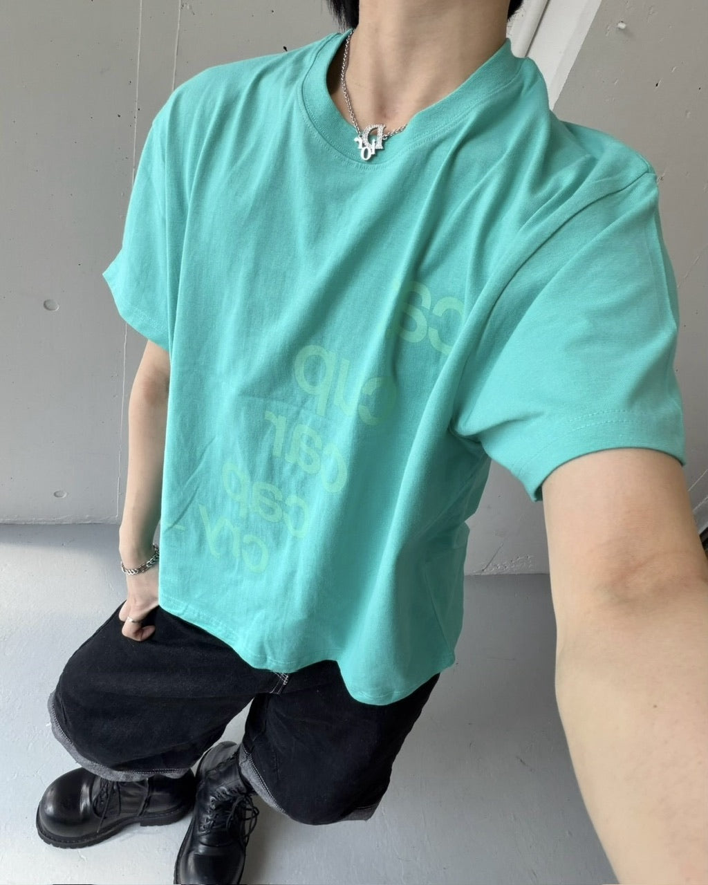 受注制【LUV CODE】inspired lettering t shirt (4color)