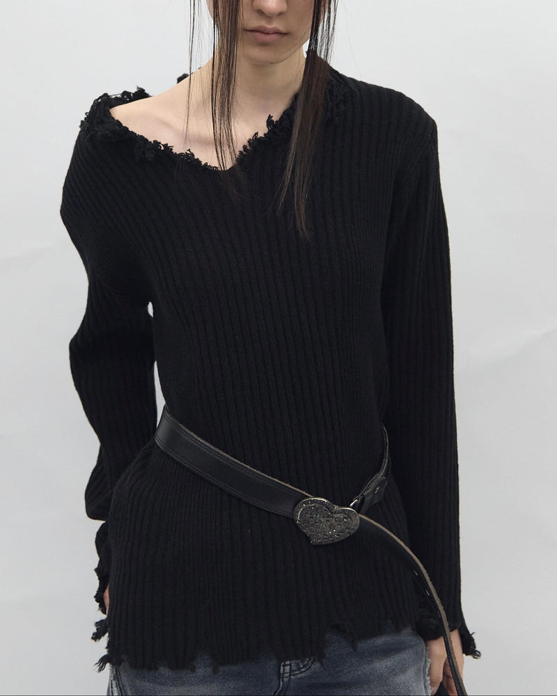 【BLR BLUER】Unravel Line Knit
