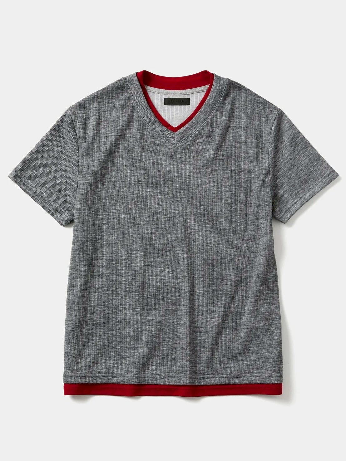 【DNSR】Layered V-Neck Half T-Shirt