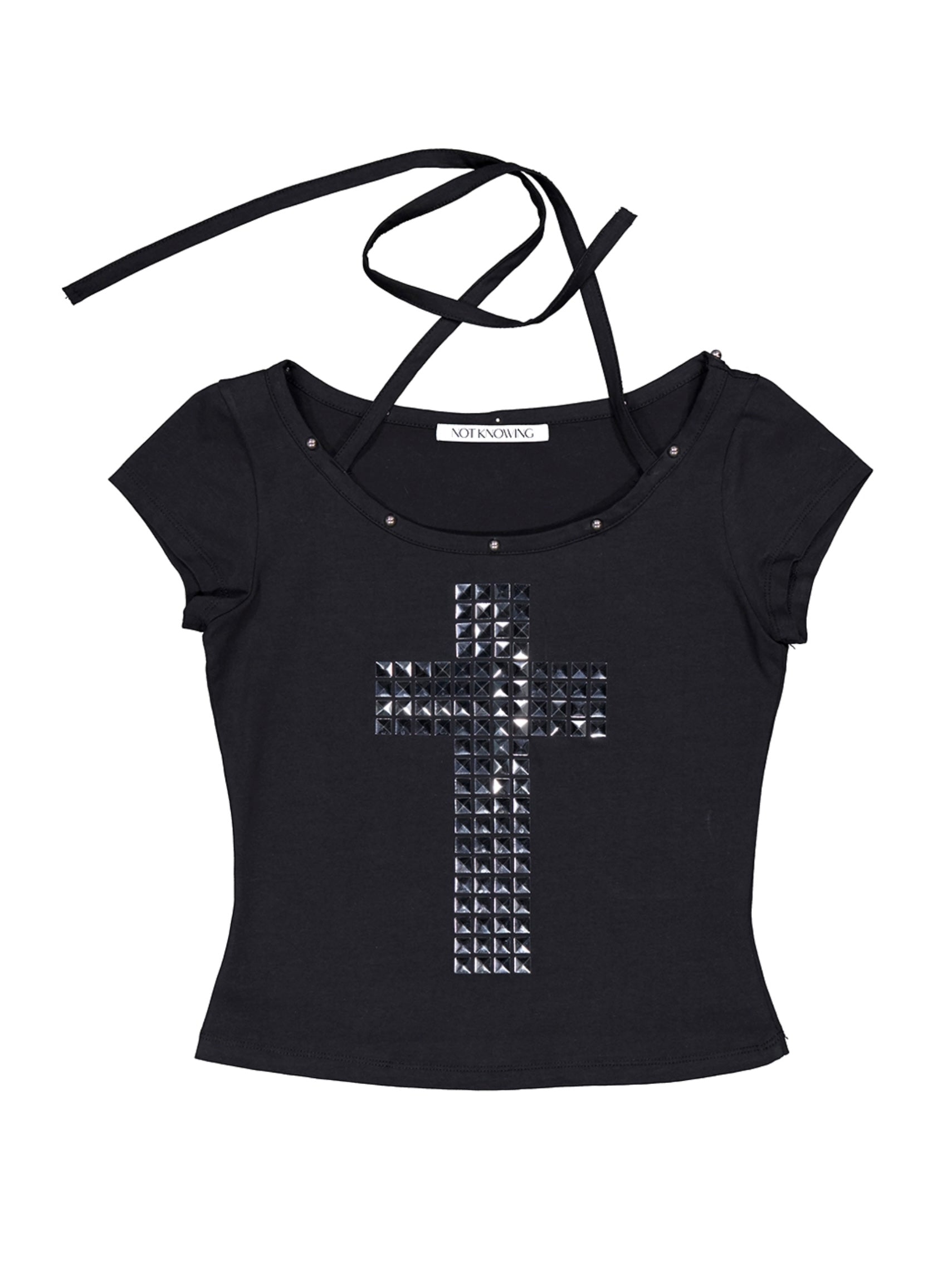 【NOT KNOWING】Cross Hotfix Top