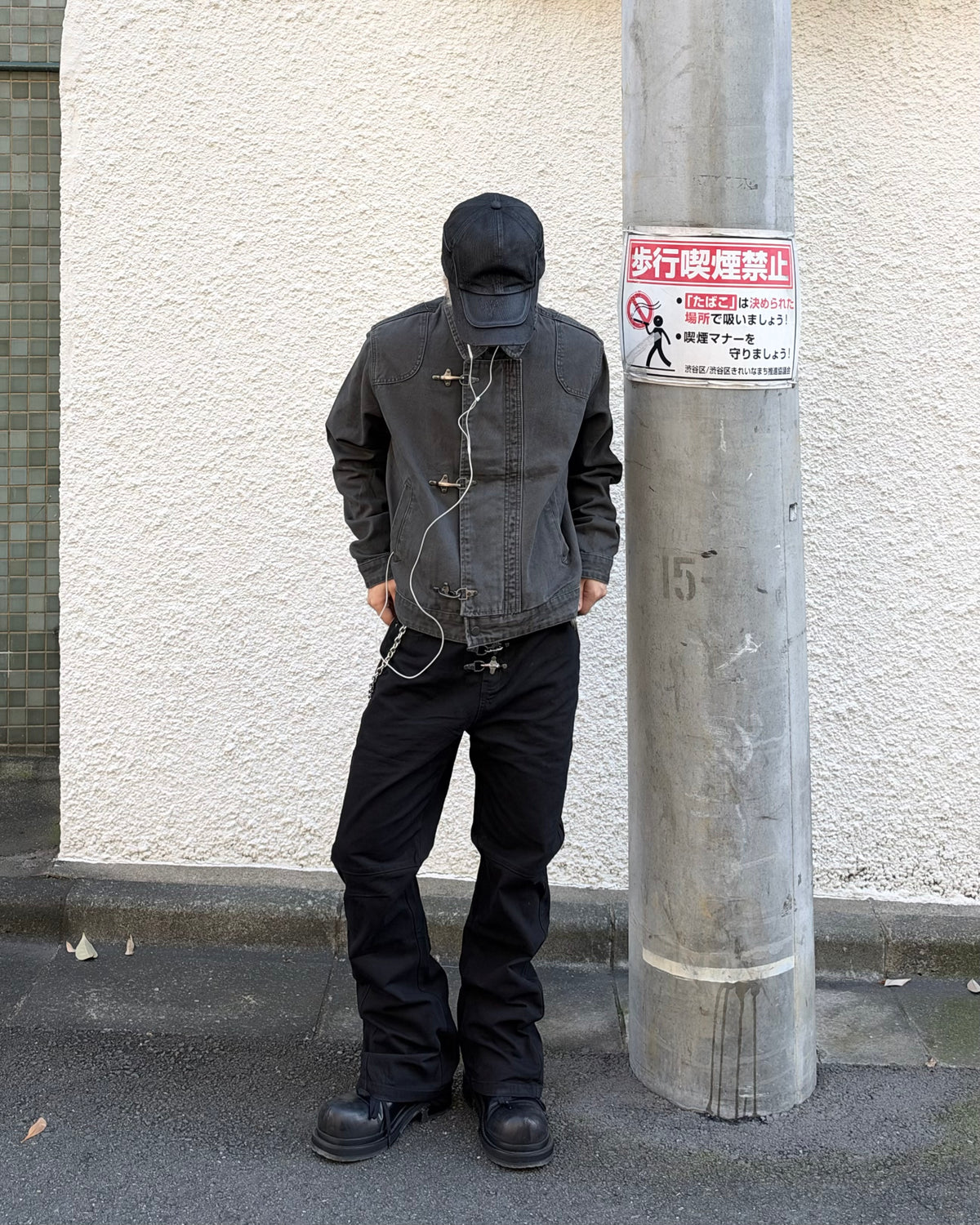 大阪店WEB限定受注制【Chikashitsu +】design hook cropped jacket (3color)