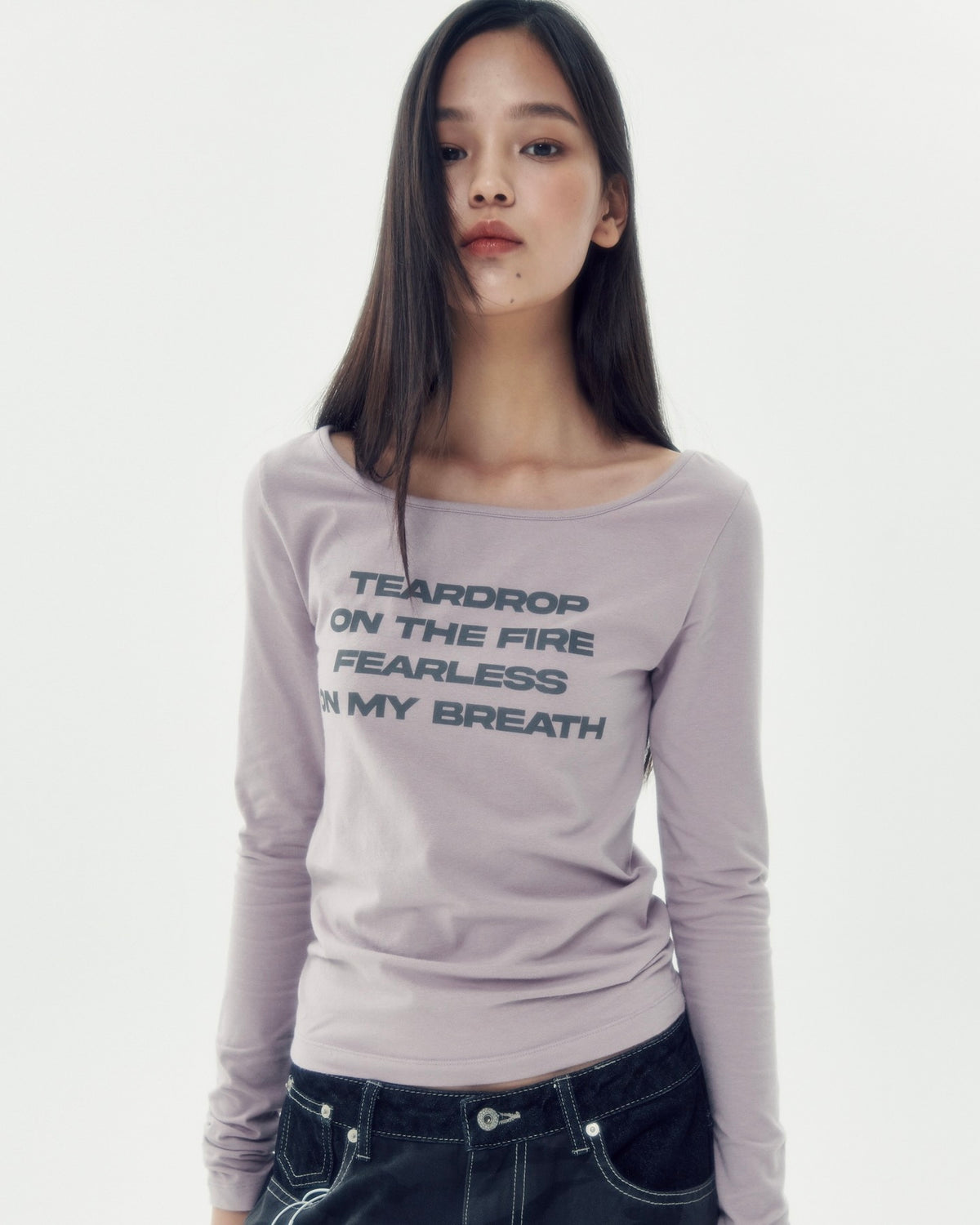 【runningHIGH】LETTERING SLIM L/S TEE