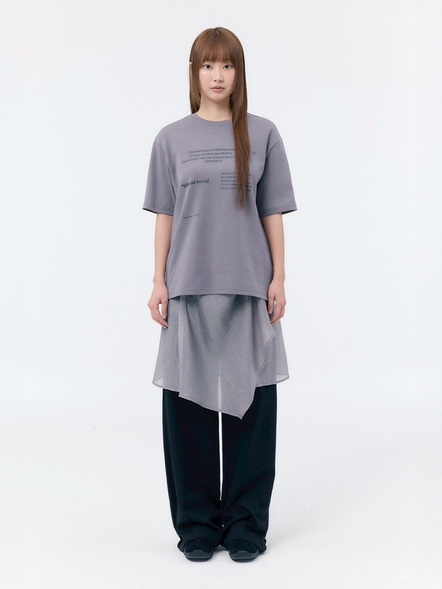 【Miseki seoul】Miseki typography short sleeves