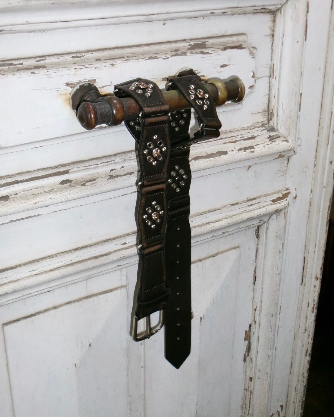 受注制【OaKS】boho vintage rhinestone flower belt
