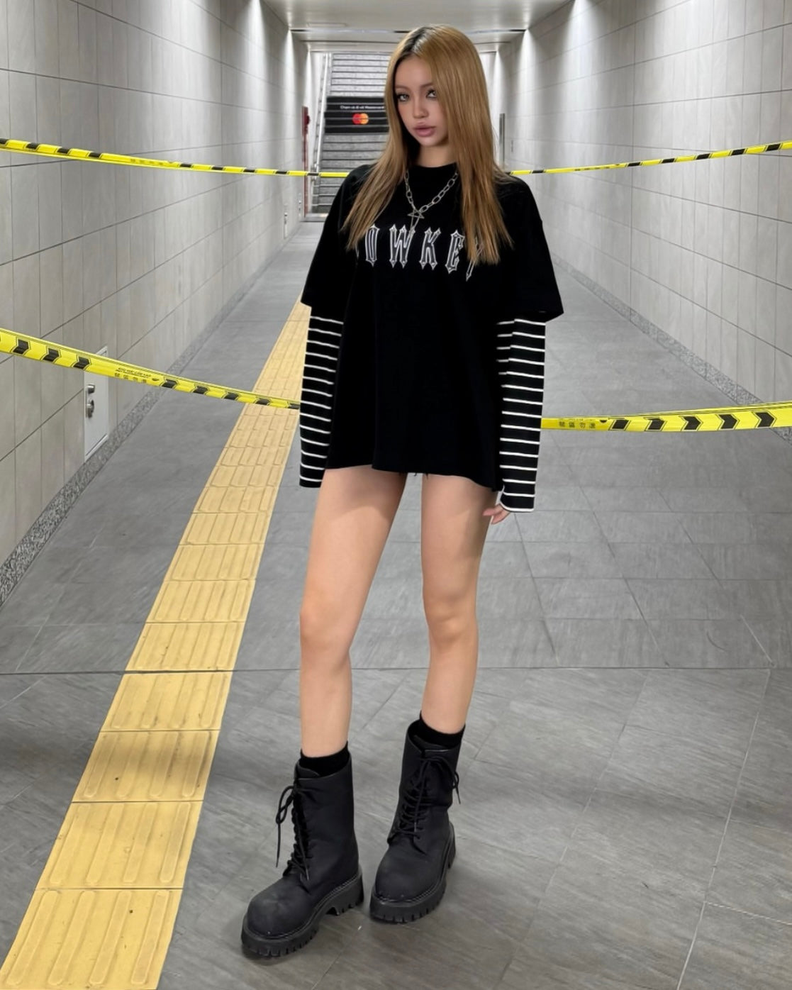 【LOWKEY CLUB】STRIPED LONG SLEEVE TSHIRTS