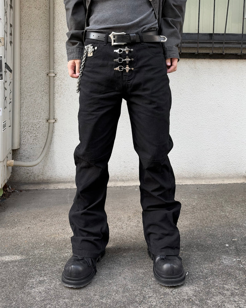 大阪店WEB限定受注制【Chikashitsu +】triple hook dyed  pants (2color)