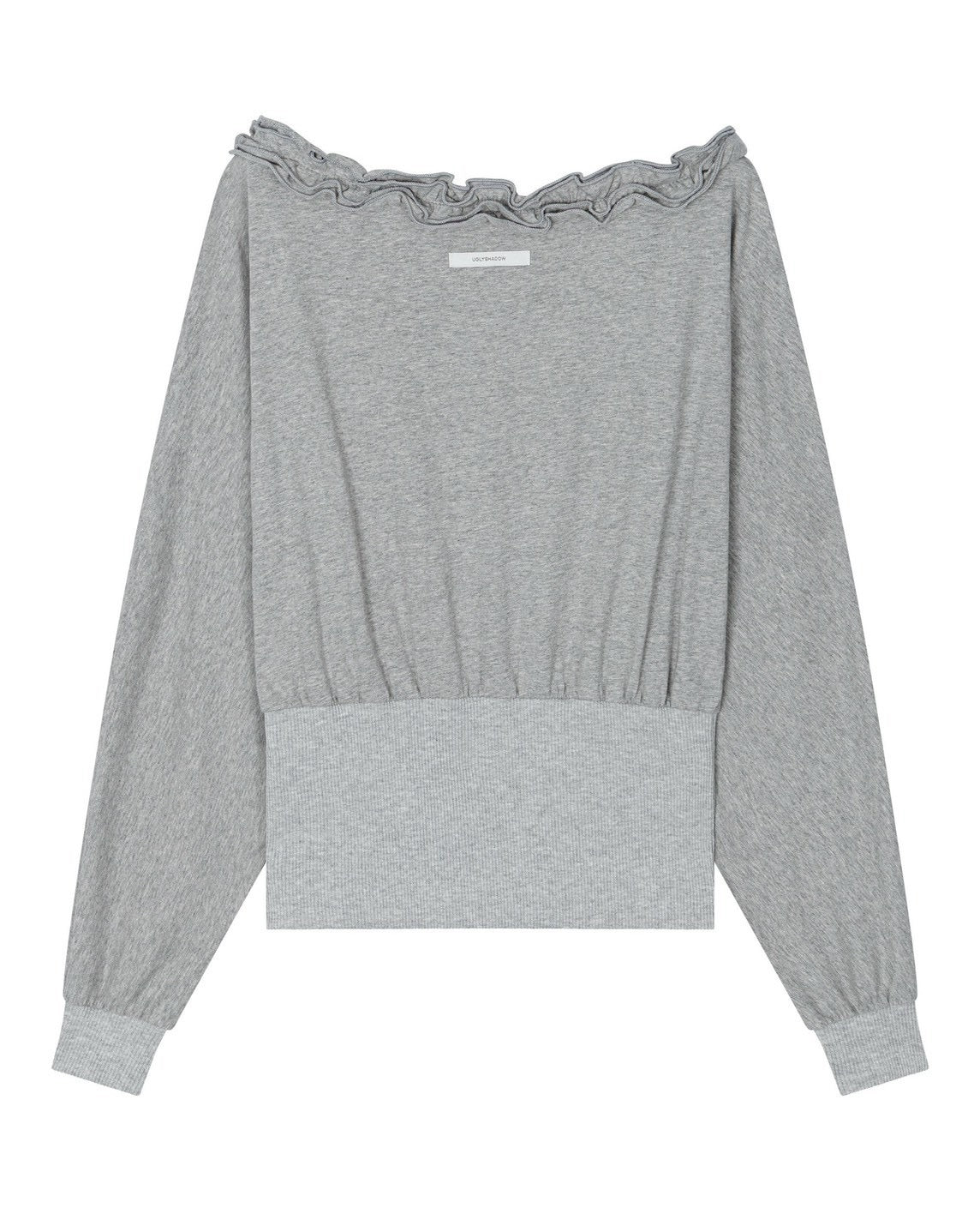 【Uglyshadow】OFF-SHOULDER RUFFLE TOP