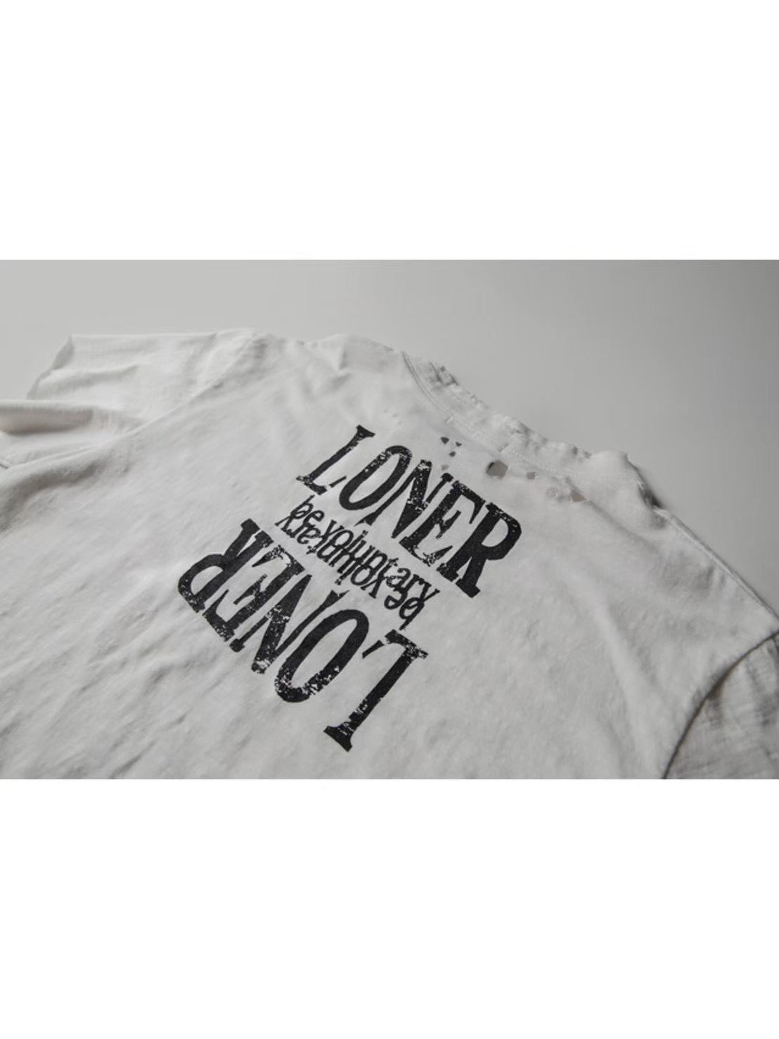 【roaringrad】Cross Damage Slub T-Shirt