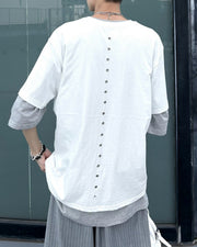 受注制【nmtc+】Eyelet Cutout Tee (2color)