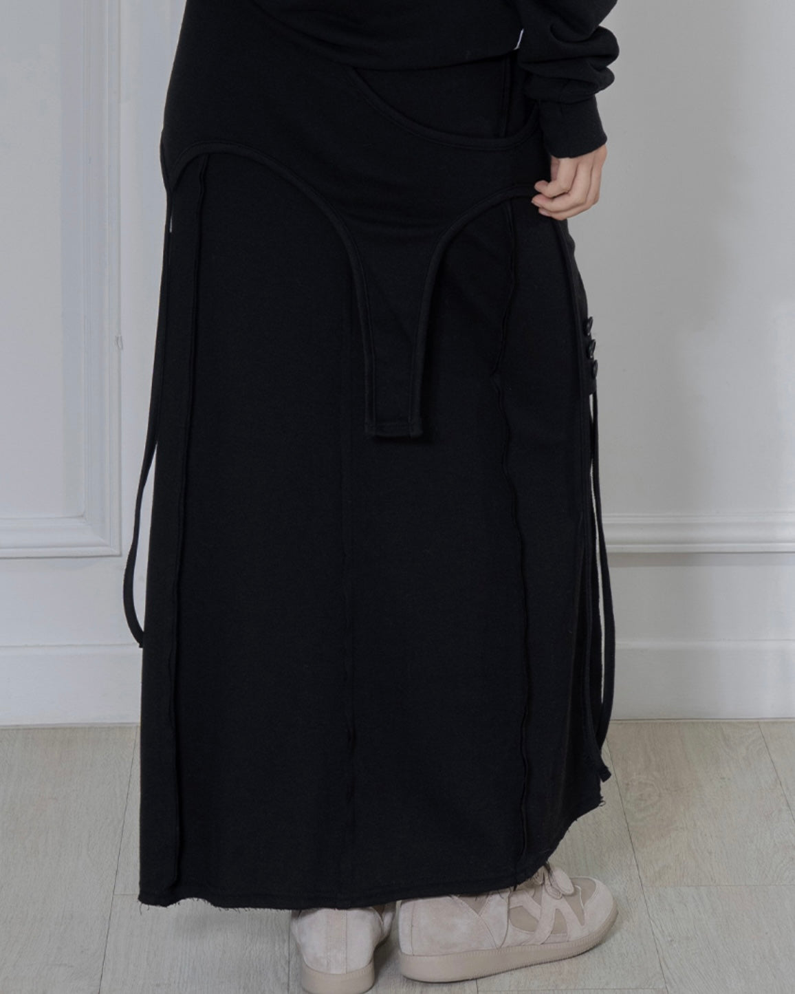【FANCY CLUB】OVERLAY MAXI SKIRT