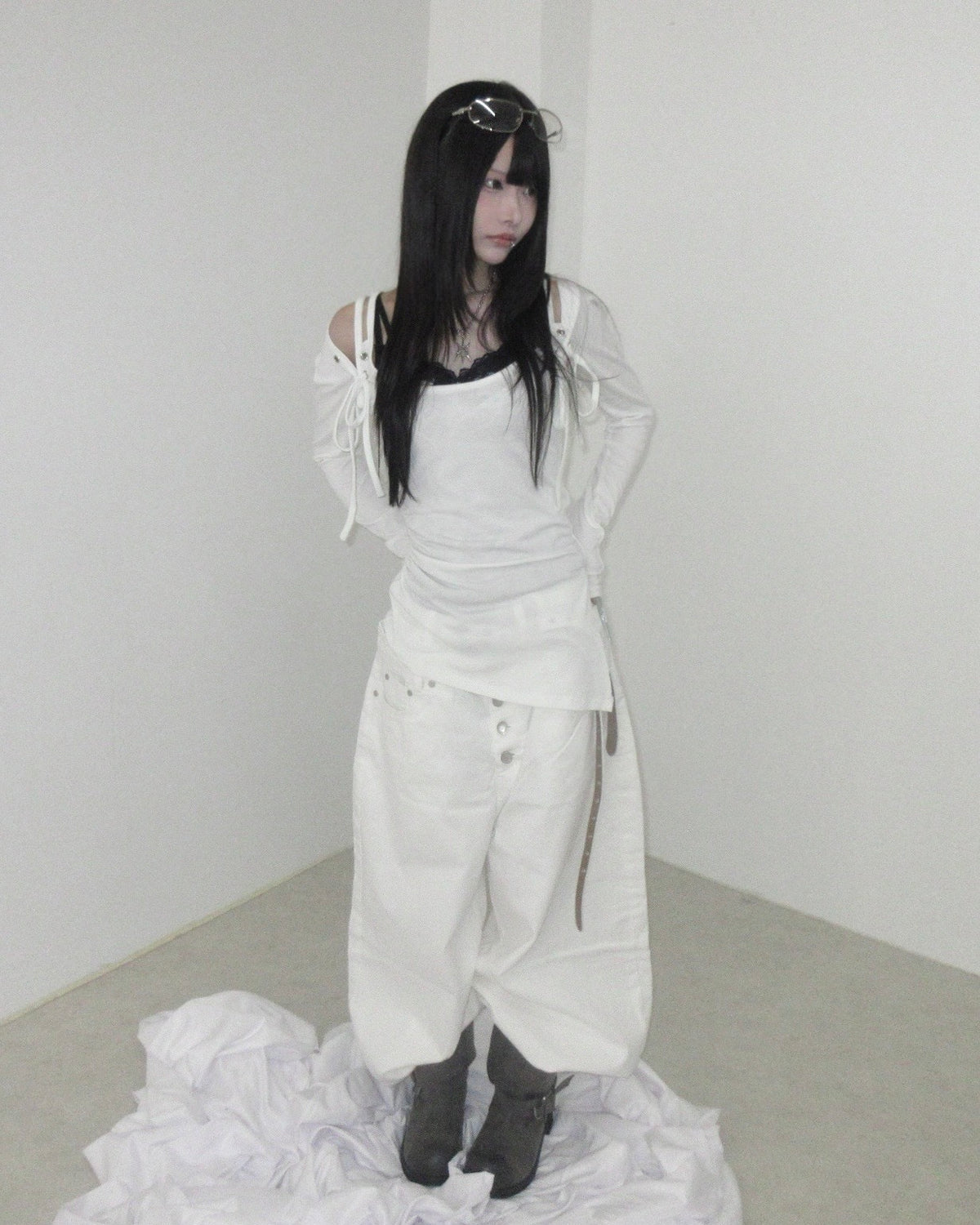 名古屋店WEB限定【nmtc+】Double Waist wrap Cover Pants (2color)