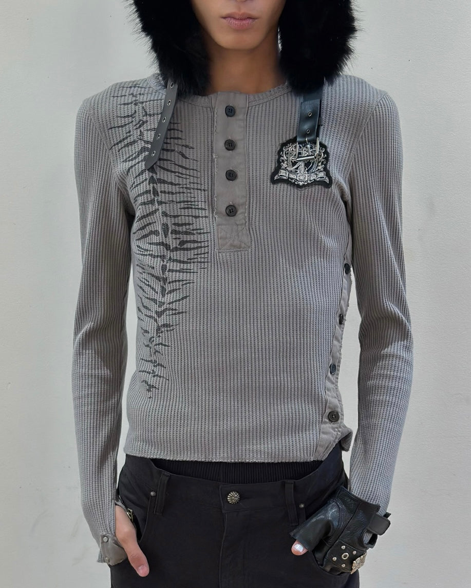 【LECYTO】Sacred Thorn Ribbed Top