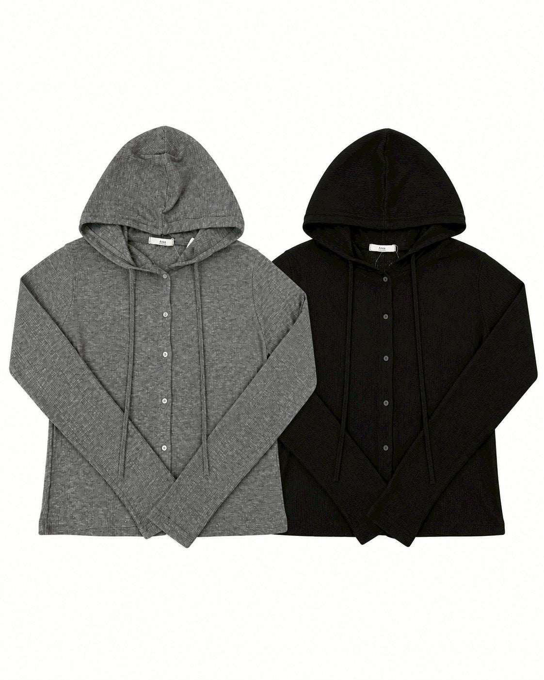 受注制【nmtc+】Sheer Button Hooded Cardigan (2color)