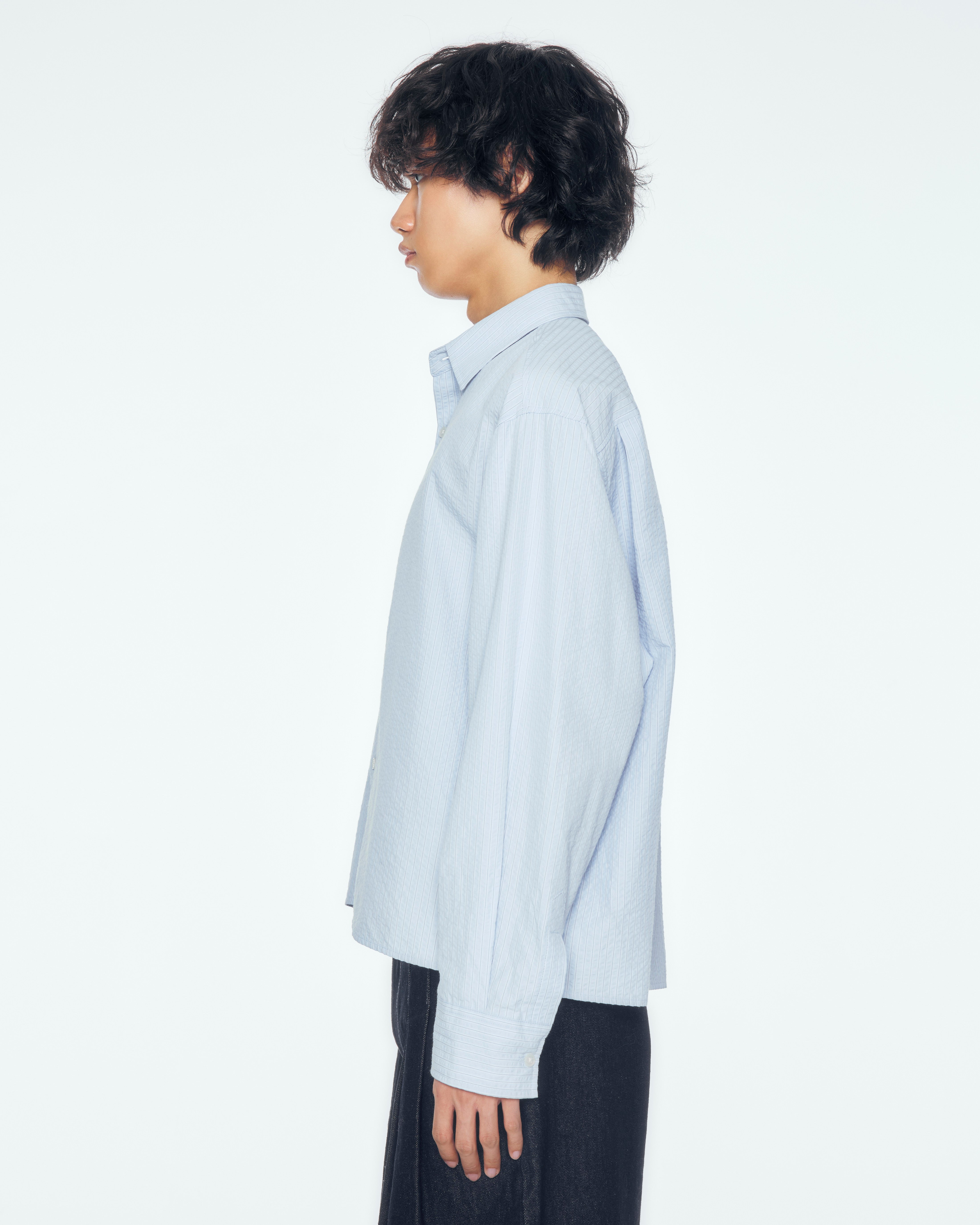 CS】CROPPED STRIPE BUTTON UP SHIRT – PRESSING WEB SHOP