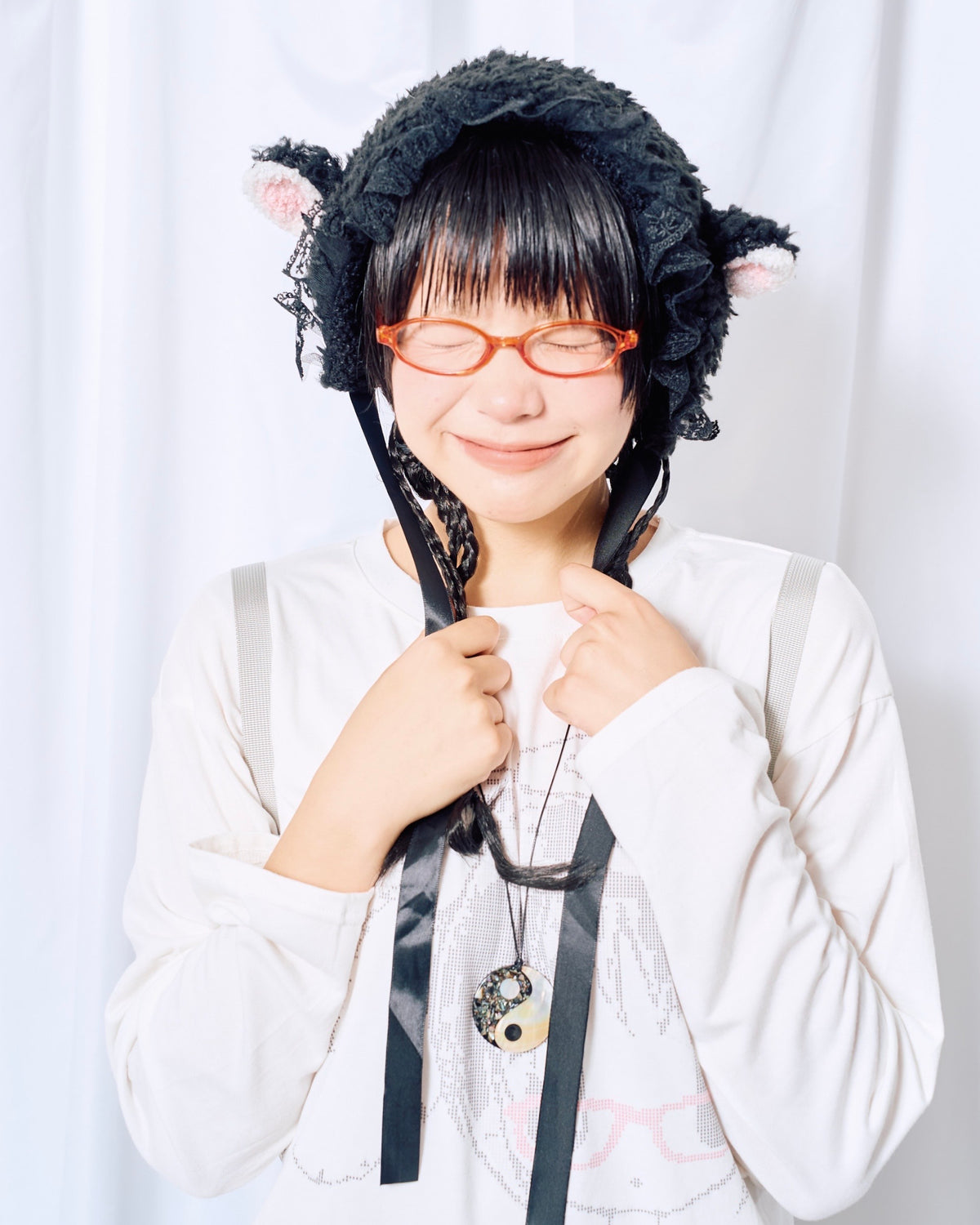 9/18 20:00 発売 国際配送【Nerd out XU】lace sheep bonnet