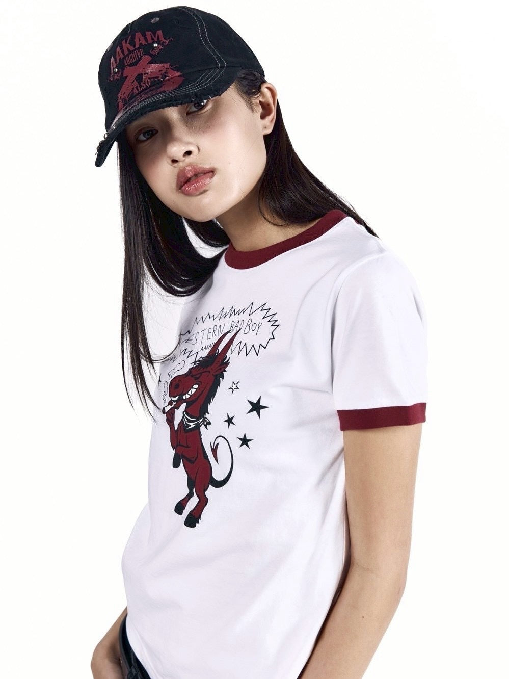 【AAKAM】Pistol Studded Ball Cap
