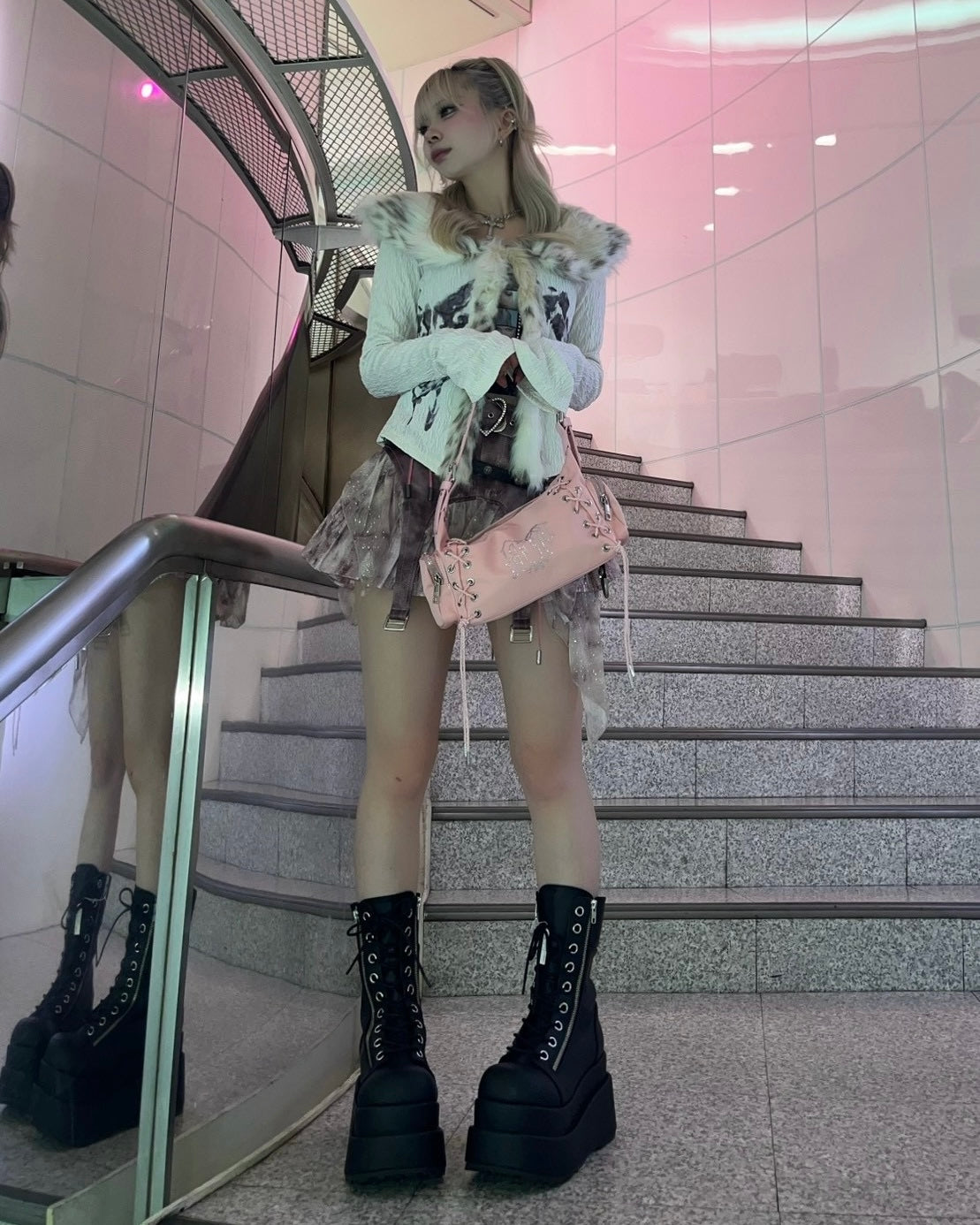 国際配送【BABY09】sequins garter belt skirt