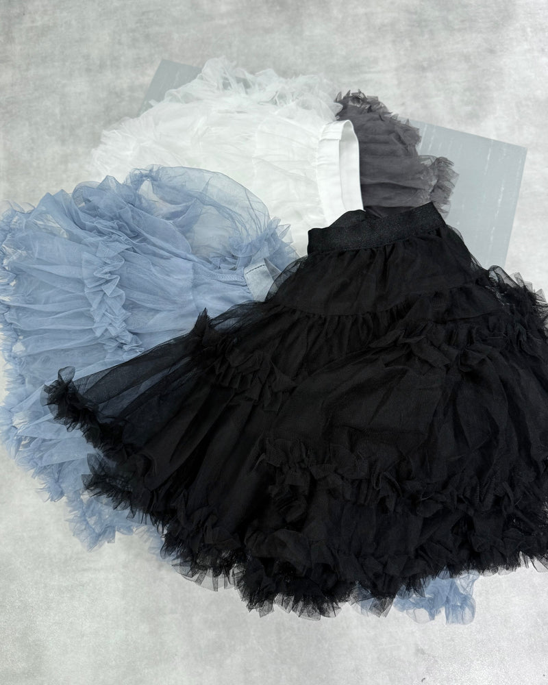 7/17 20:00 発売 国際配送【Nerd out XU】volume frill skirt (4color)