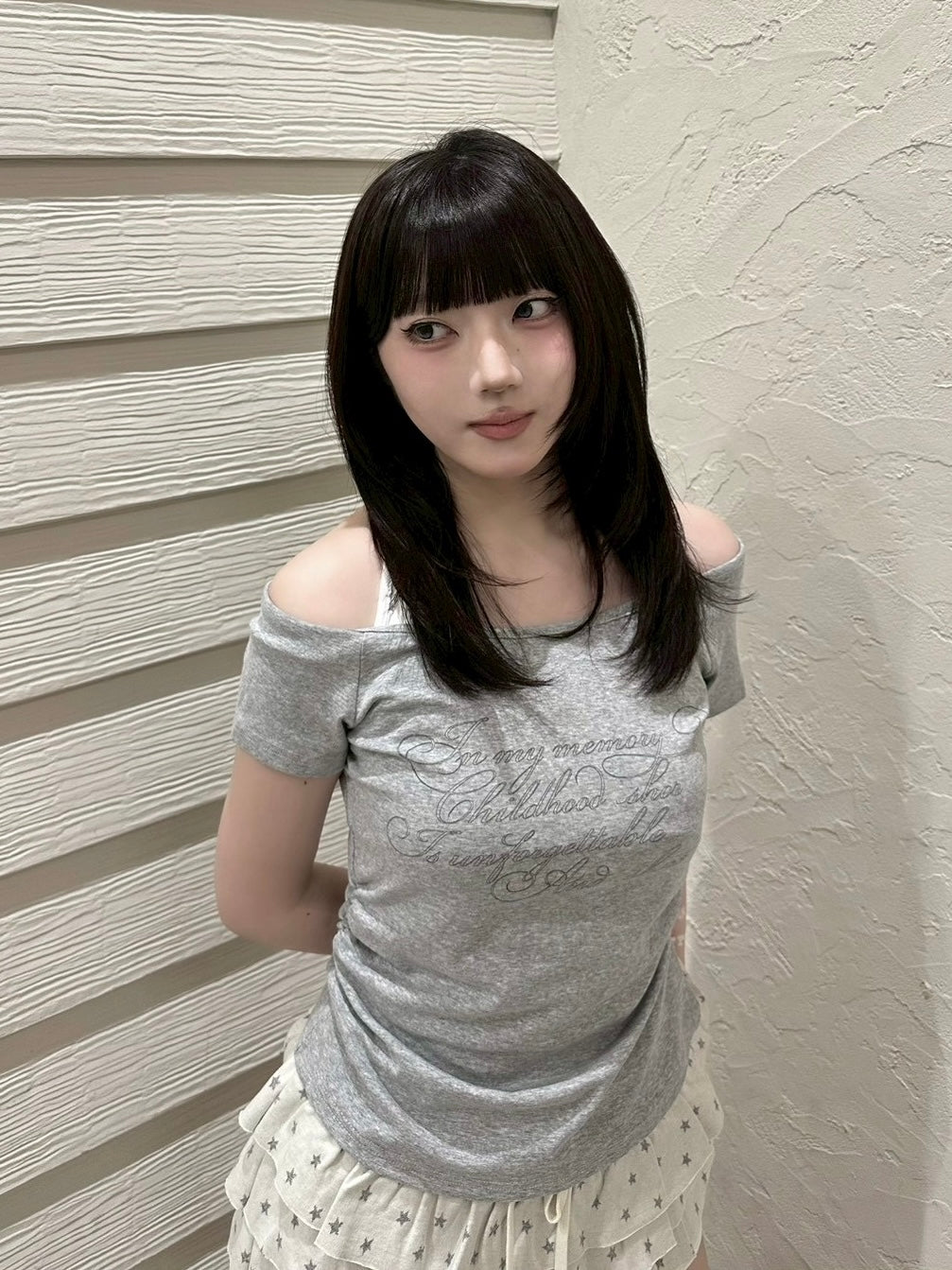 【nmtc+】Bijou Halter Layered Tee (3color)