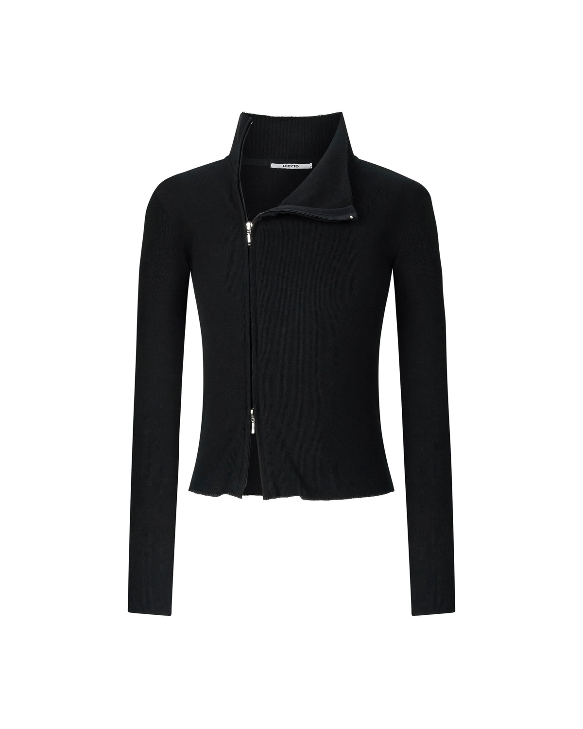 【LECYTO】Offset Ribbed Jacket