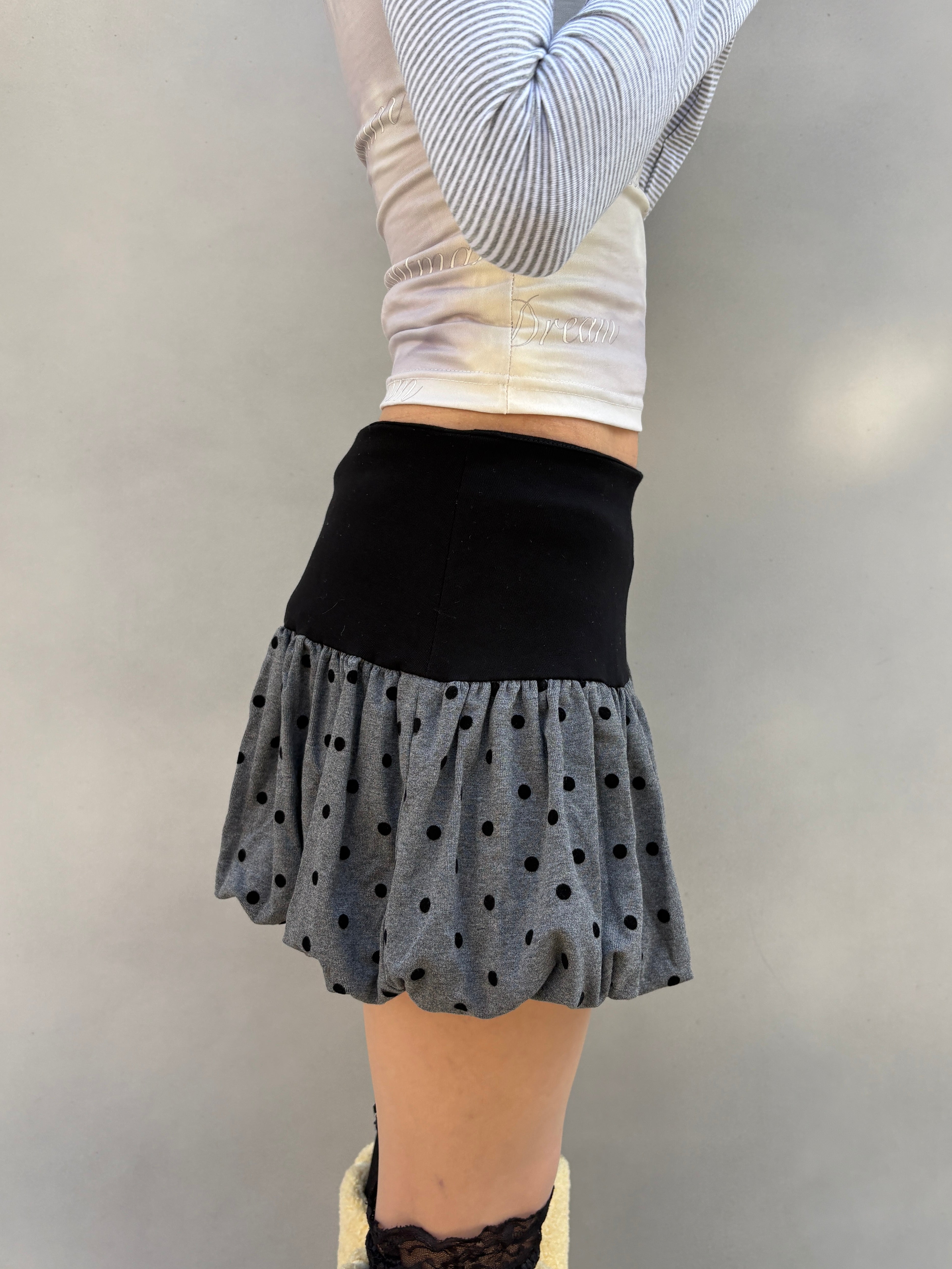 【Never mind the XU】star dot balloon skirt