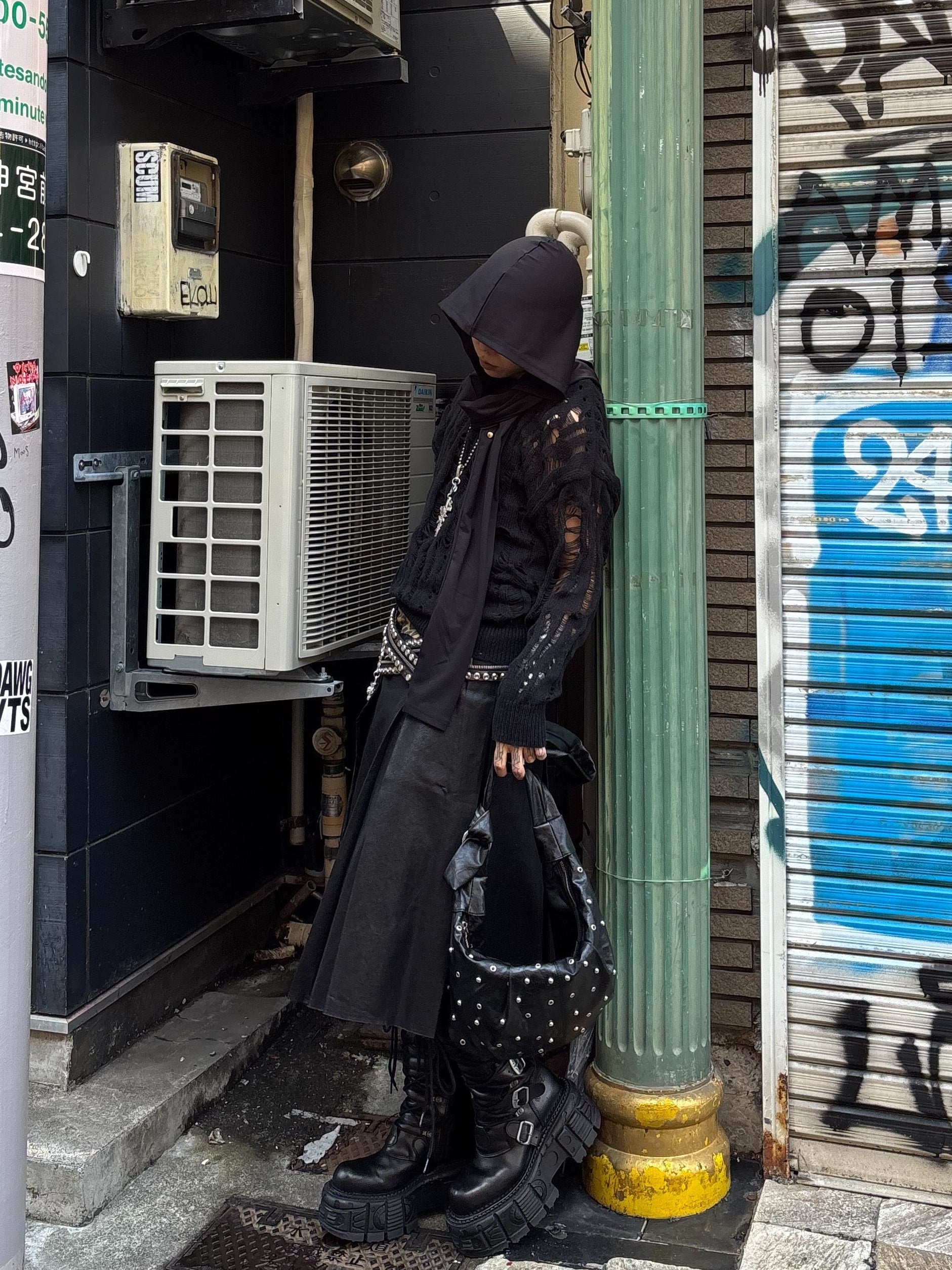 国際配送【Never mind the XU】damage loose knit