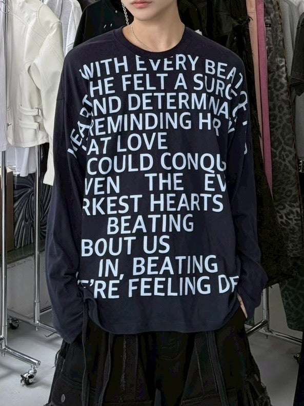 受注制【LUV CODE】lettering long sleeve tee (3color)