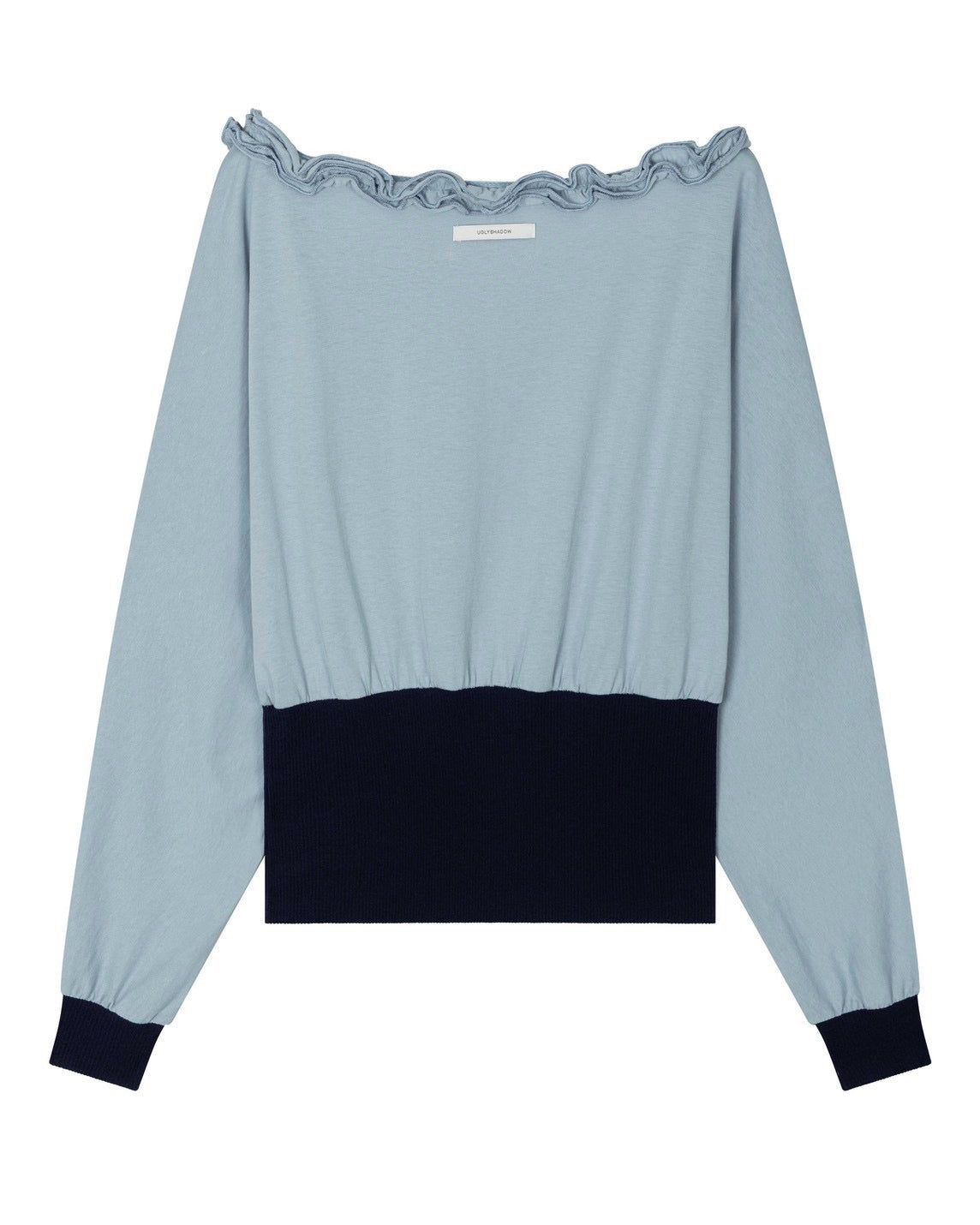 【Uglyshadow】OFF-SHOULDER RUFFLE TOP