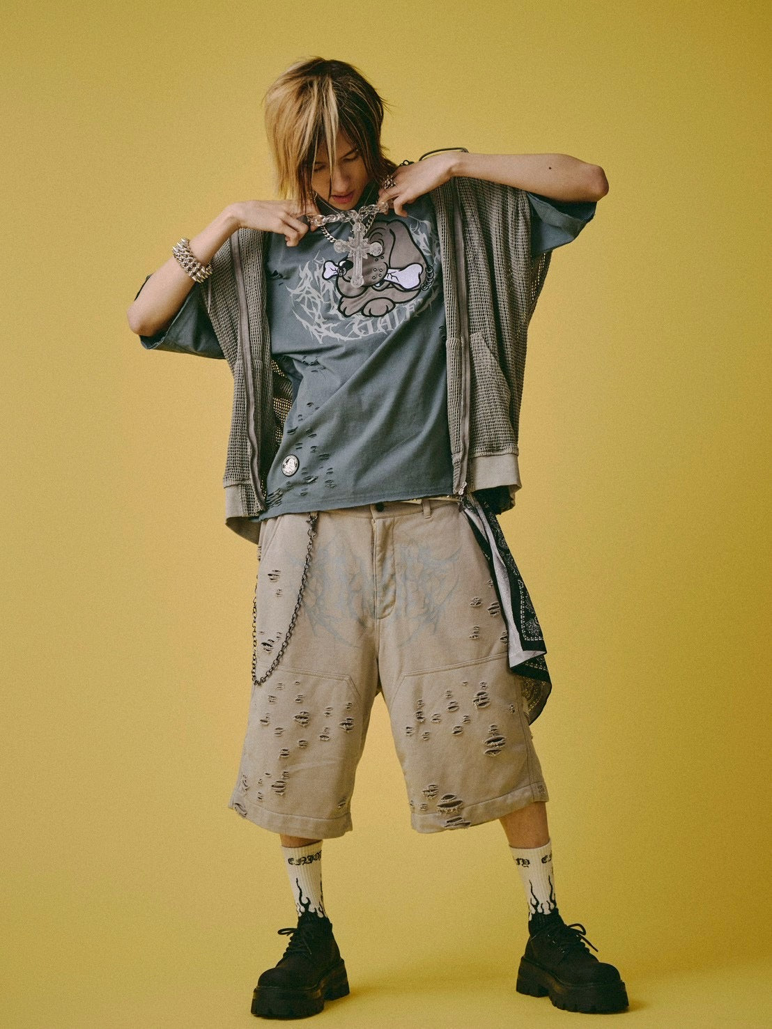【GALFY】病みに溶かされし大ダメージTシャツ