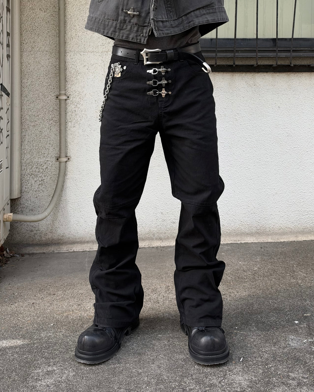 大阪店WEB限定受注制【Chikashitsu +】triple hook dyed  pants (2color)