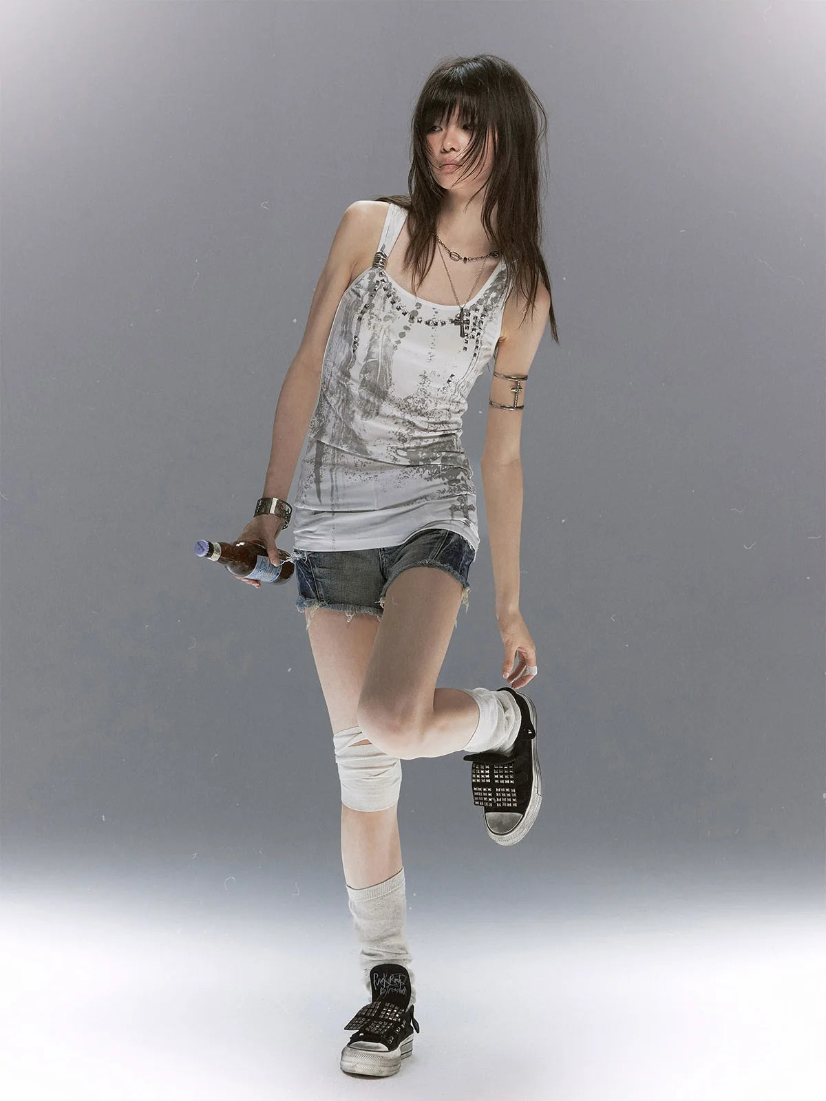 【Cest Nous】Feather rivet camisole