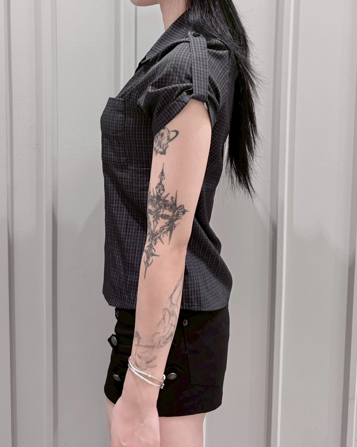 受注制【nmtc+】Roll-Up Check Shirt