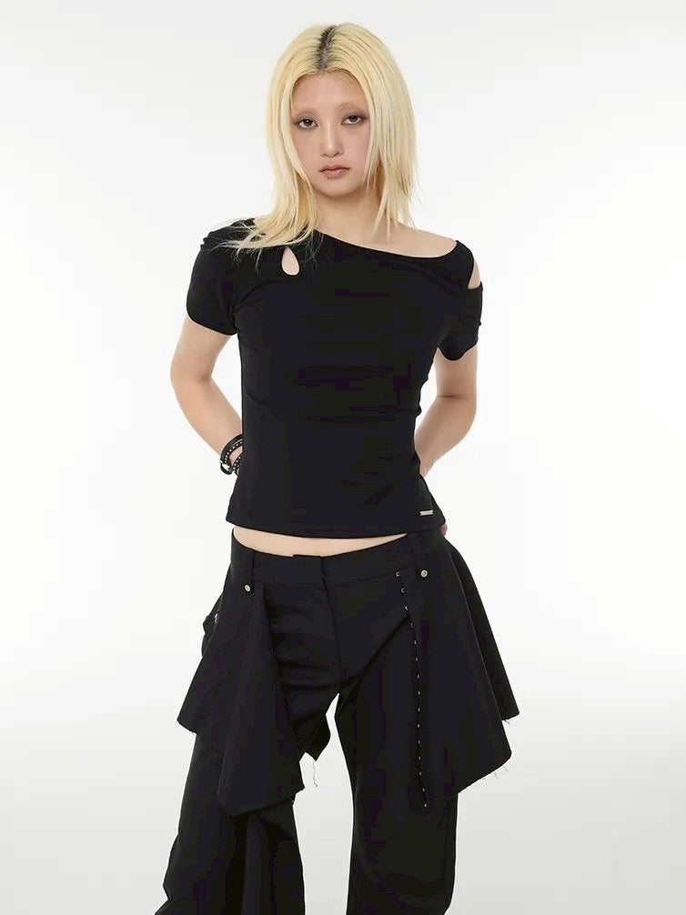 【ROCK CAKE】Shoulder Cutout Top