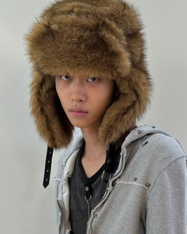 【LECYTO】Fluffy Fur Trapper Hat