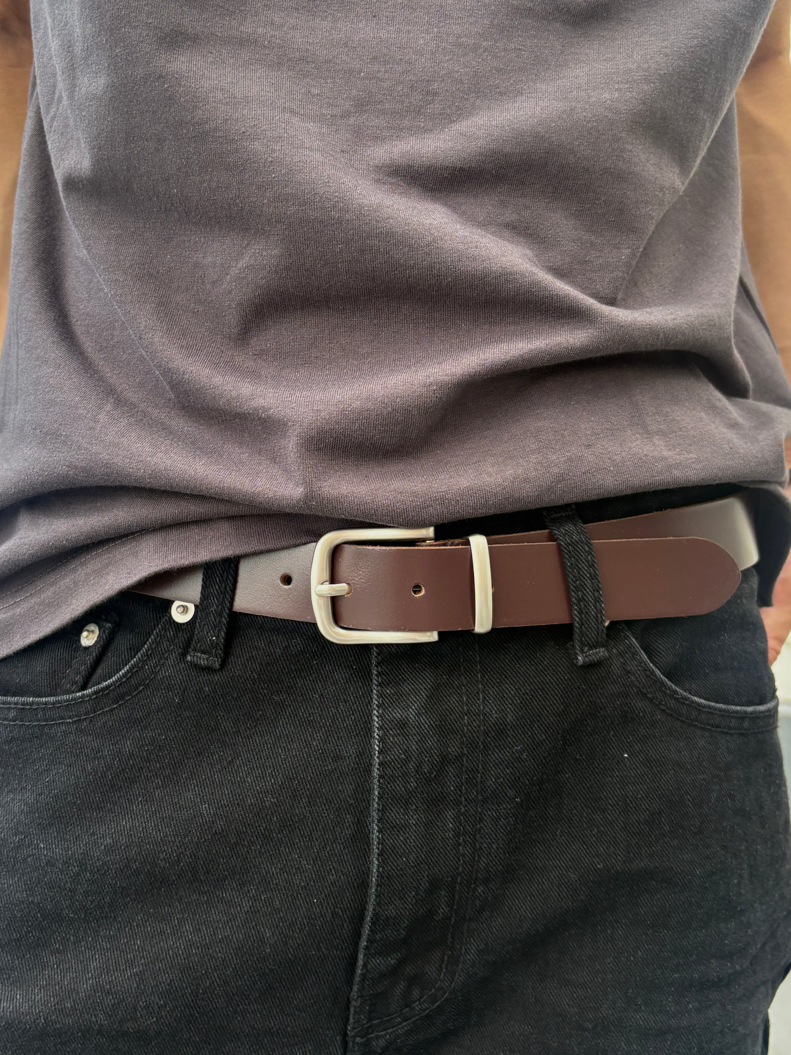 受注制【youll】basic leather belt (2color)