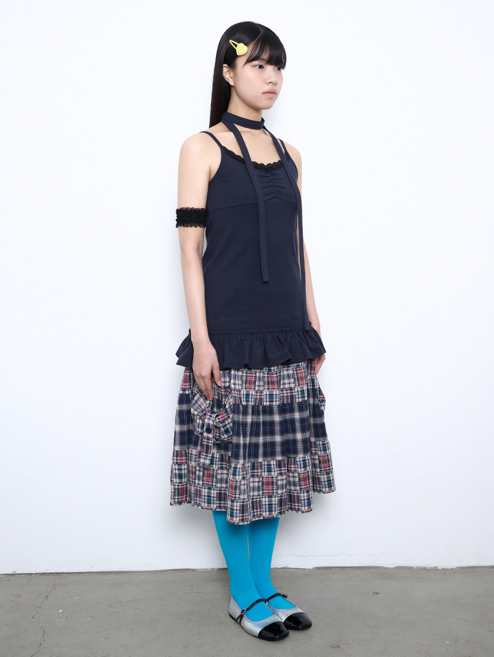 【TUOMIO】SCARF FRILL SLEEVELESS