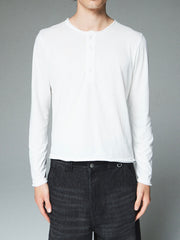 7/10 20:00 発売【CS】cut off henley neck tee