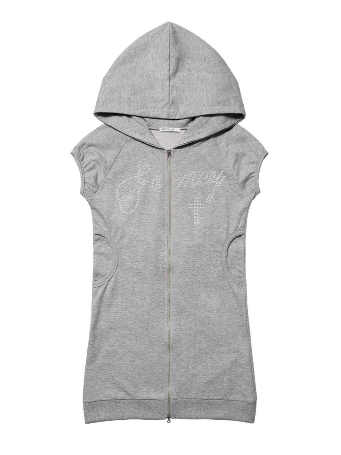 【FANCY CLUB】HOTFIX PUFF SLEEVE HOOD ONE-PIECE