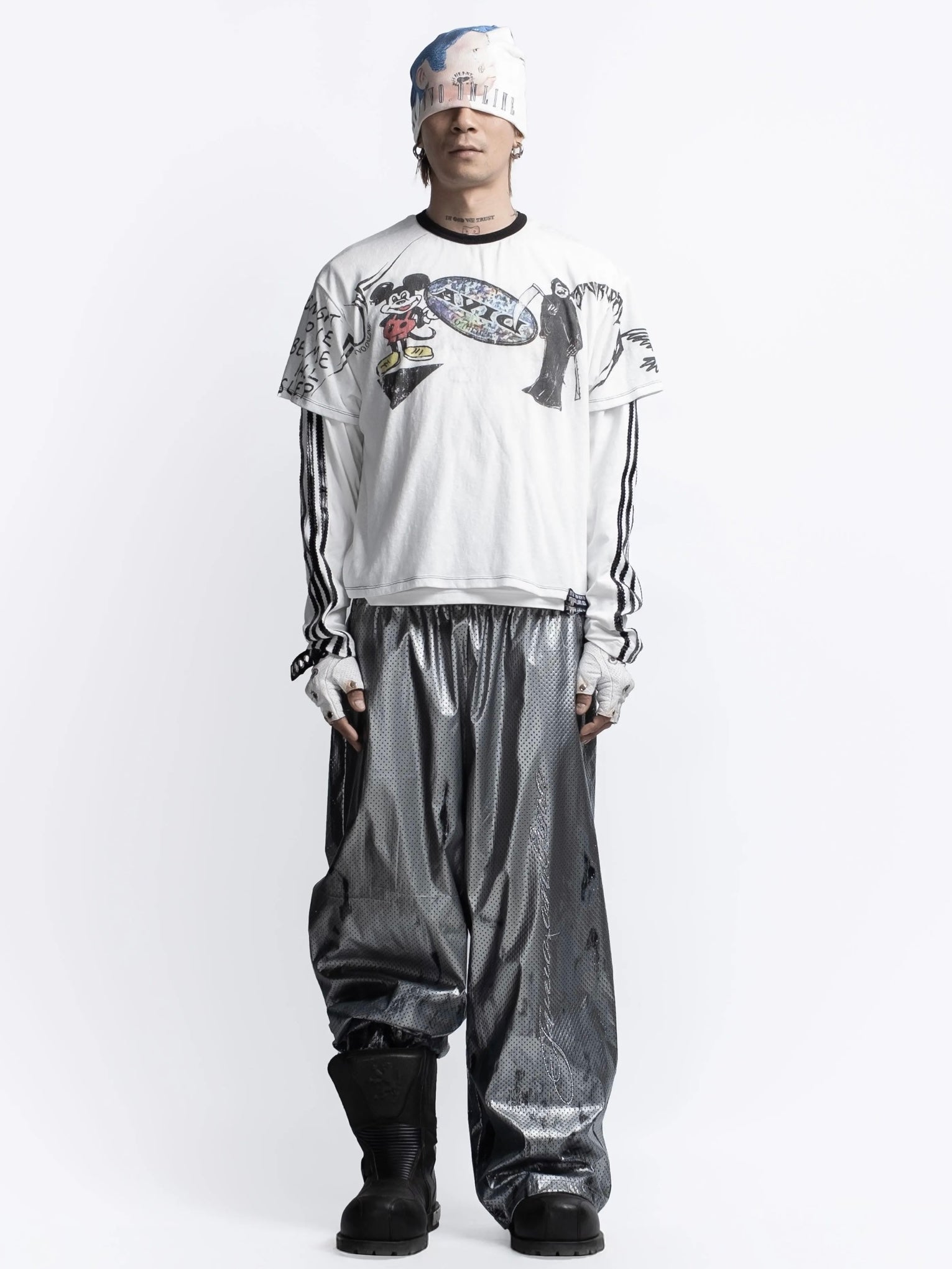 【F.V.V.O】Parody Graphic Ringer Tee